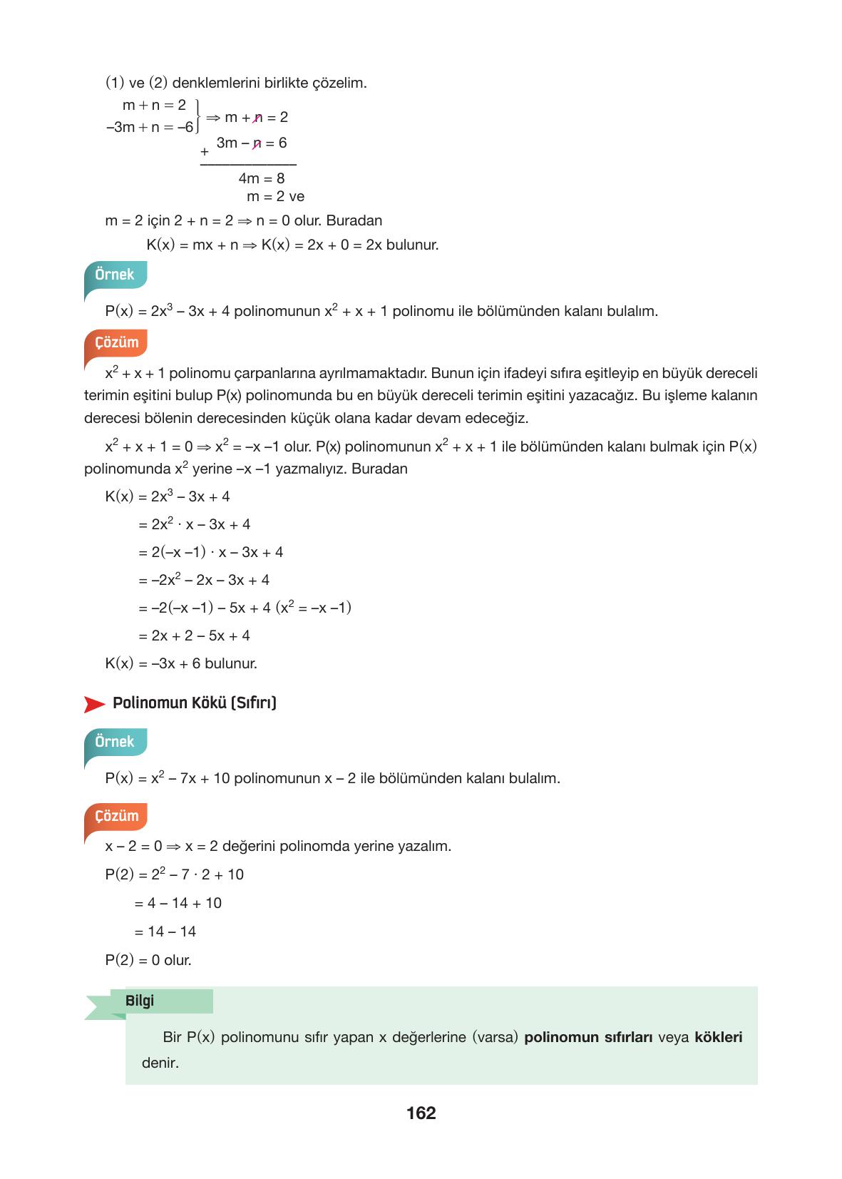10. Sınıf Hecce Yayıncılık Matematik Ders Kitabı Sayfa 162 Cevapları 10. Sınıf Hecce Yayıncılık Matematik Ders Kitabı Sayfa 162 Cevapları