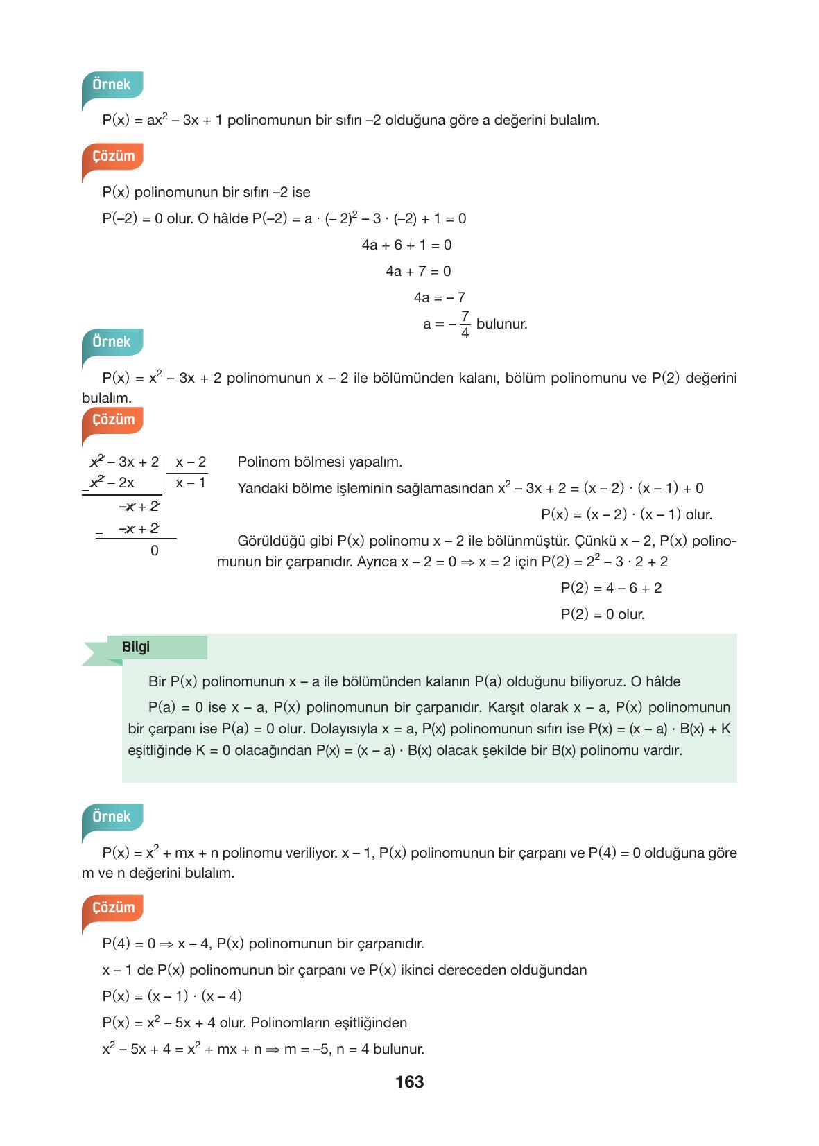 10. Sınıf Hecce Yayıncılık Matematik Ders Kitabı Sayfa 163 Cevapları 10. Sınıf Hecce Yayıncılık Matematik Ders Kitabı Sayfa 163 Cevapları