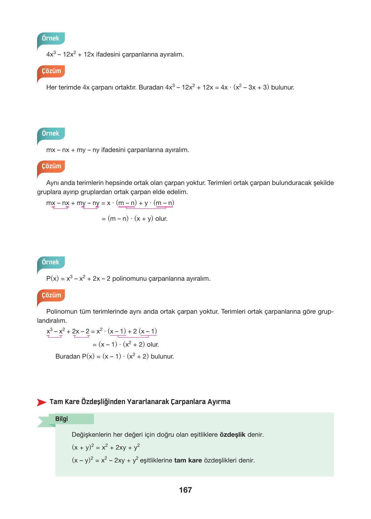 10. Sınıf Hecce Yayıncılık Matematik Ders Kitabı Sayfa 167 Cevapları 10. Sınıf Hecce Yayıncılık Matematik Ders Kitabı Sayfa 167 Cevapları