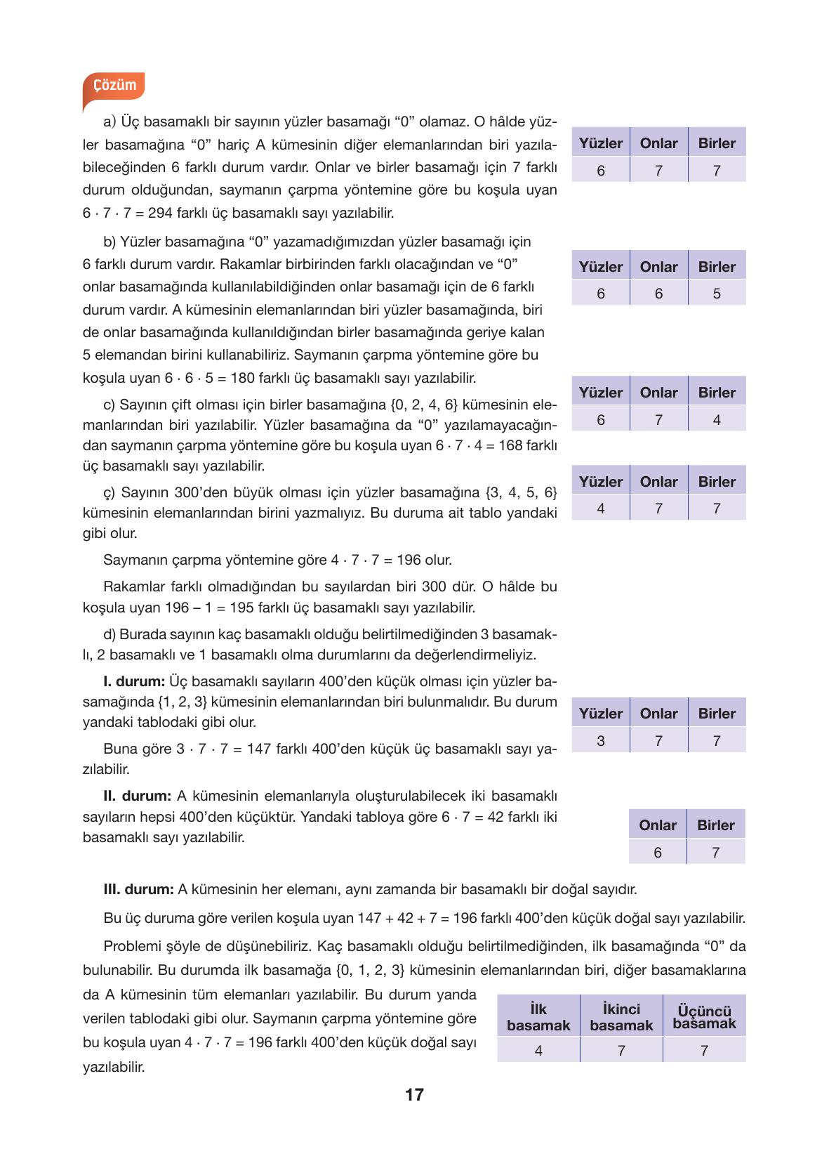10. Sınıf Hecce Yayıncılık Matematik Ders Kitabı Sayfa 17 Cevapları 10. Sınıf Hecce Yayıncılık Matematik Ders Kitabı Sayfa 17 Cevapları