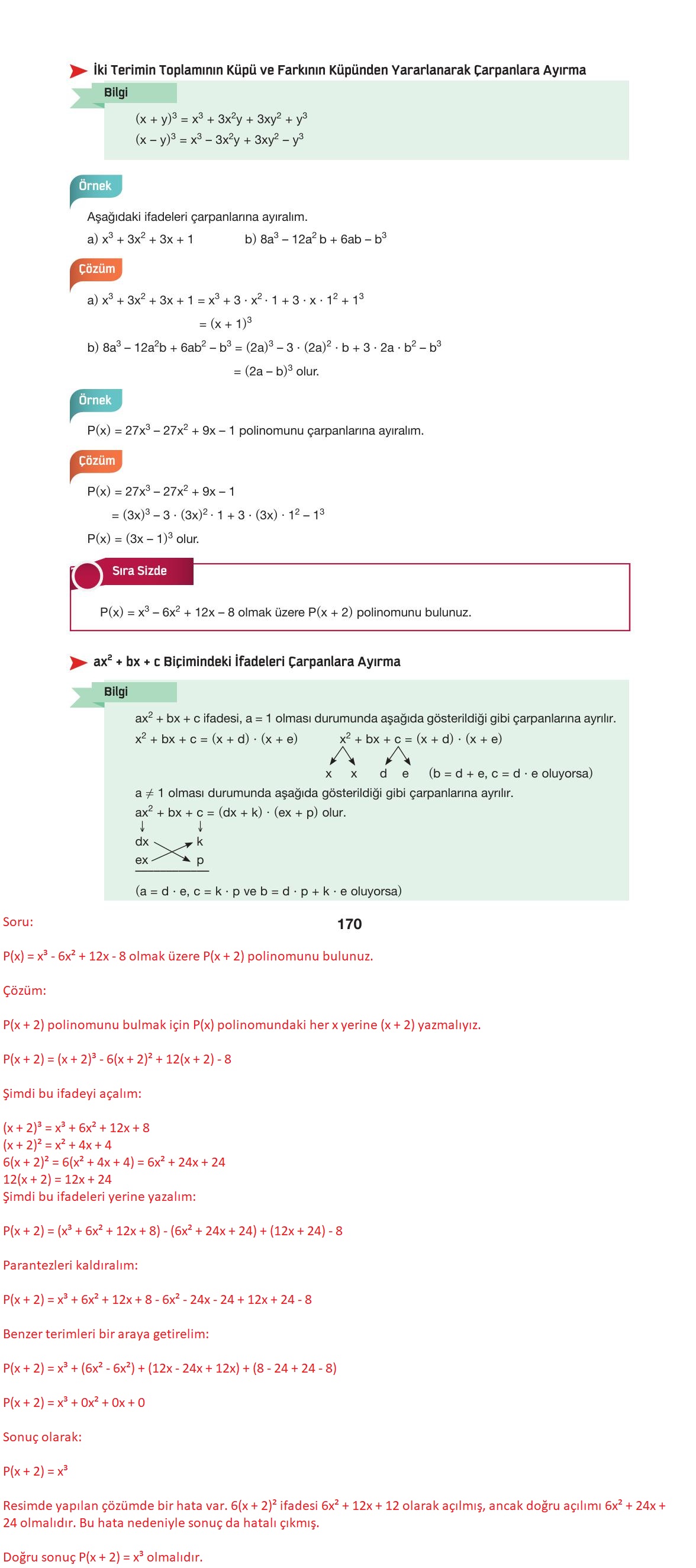 10. Sınıf Hecce Yayıncılık Matematik Ders Kitabı Sayfa 170 Cevapları 10. Sınıf Hecce Yayıncılık Matematik Ders Kitabı Sayfa 170 Cevapları