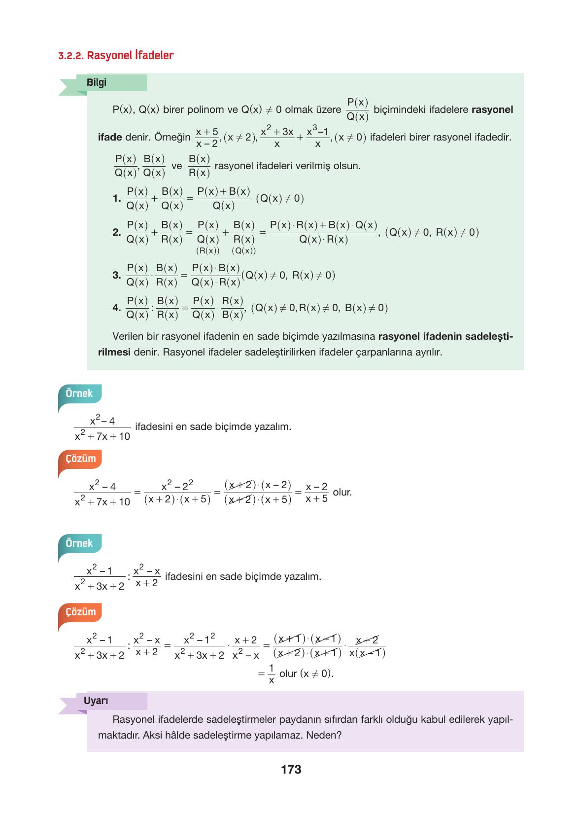 10. Sınıf Hecce Yayıncılık Matematik Ders Kitabı Sayfa 173 Cevapları 10. Sınıf Hecce Yayıncılık Matematik Ders Kitabı Sayfa 173 Cevapları