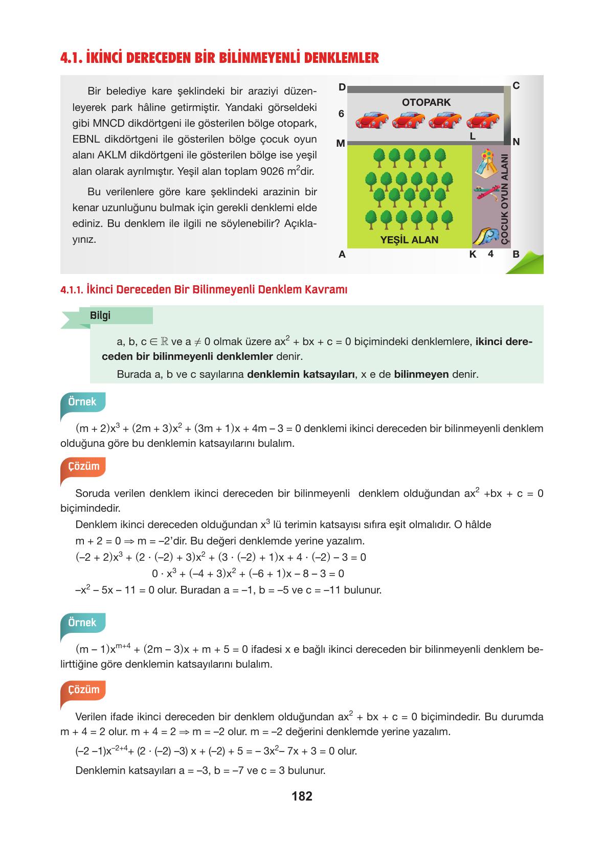 10. Sınıf Hecce Yayıncılık Matematik Ders Kitabı Sayfa 182 Cevapları 10. Sınıf Hecce Yayıncılık Matematik Ders Kitabı Sayfa 182 Cevapları