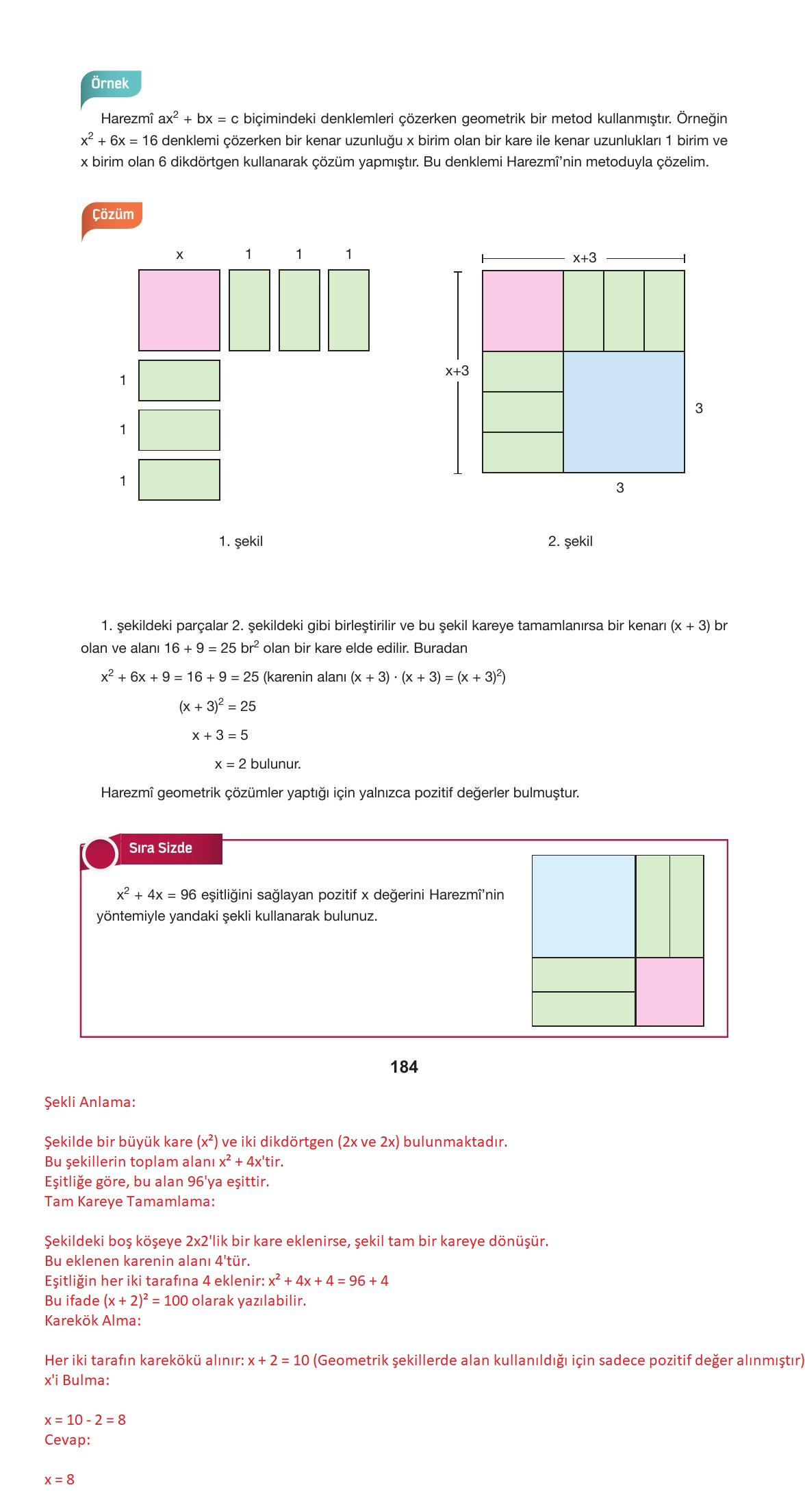 10. Sınıf Hecce Yayıncılık Matematik Ders Kitabı Sayfa 184 Cevapları