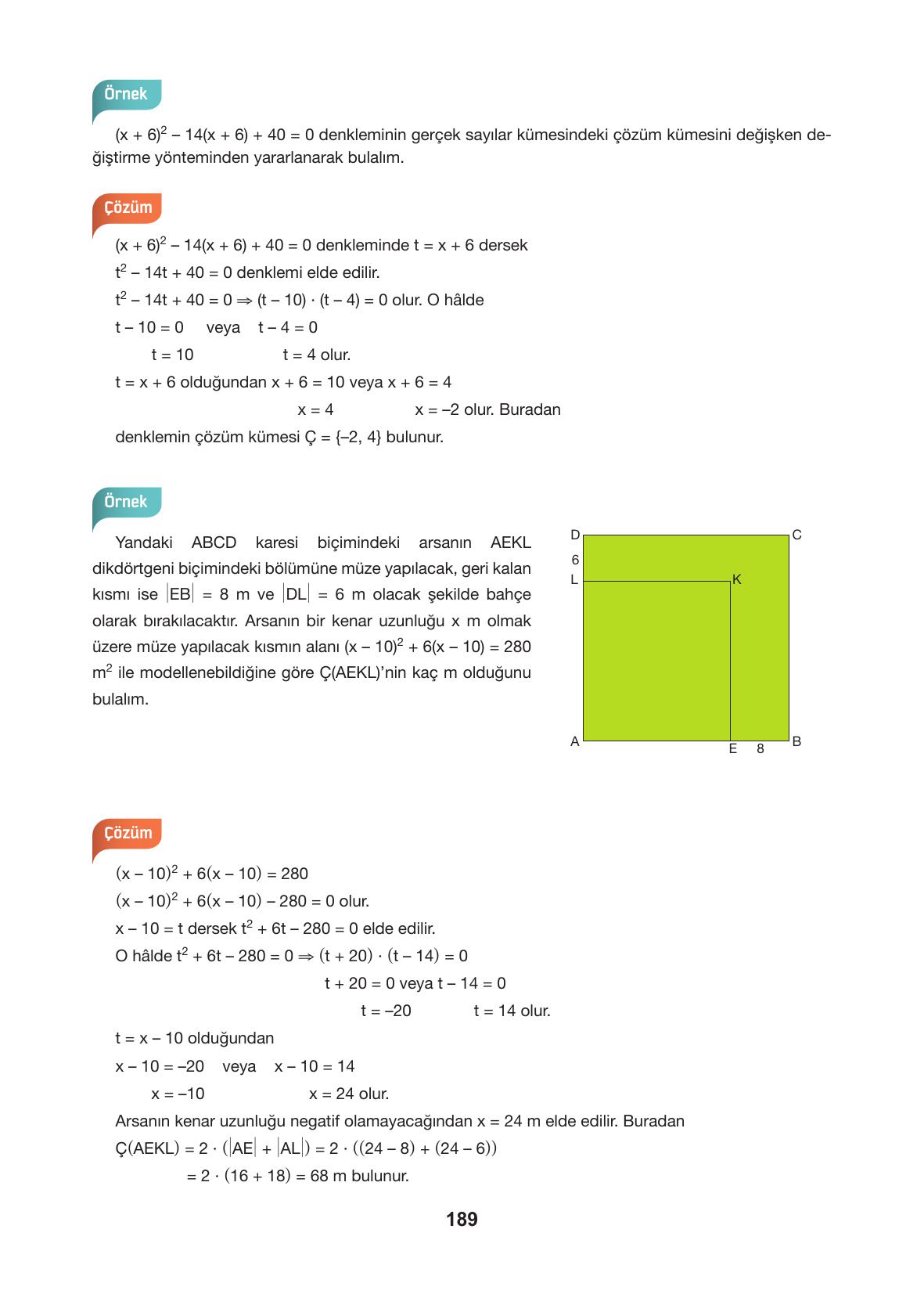 10. Sınıf Hecce Yayıncılık Matematik Ders Kitabı Sayfa 189 Cevapları 10. Sınıf Hecce Yayıncılık Matematik Ders Kitabı Sayfa 189 Cevapları