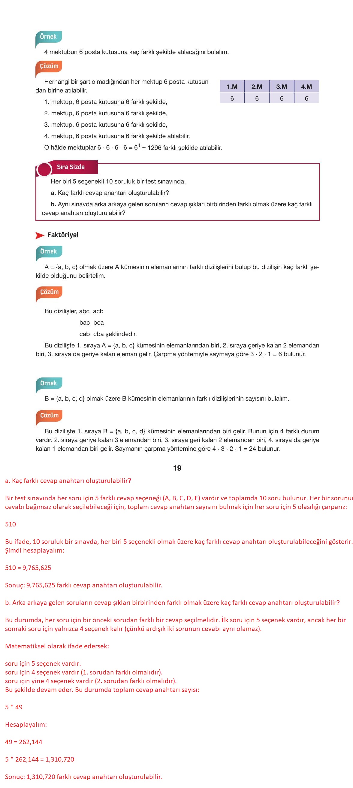 10. Sınıf Hecce Yayıncılık Matematik Ders Kitabı Sayfa 19 Cevapları 10. Sınıf Hecce Yayıncılık Matematik Ders Kitabı Sayfa 19 Cevapları