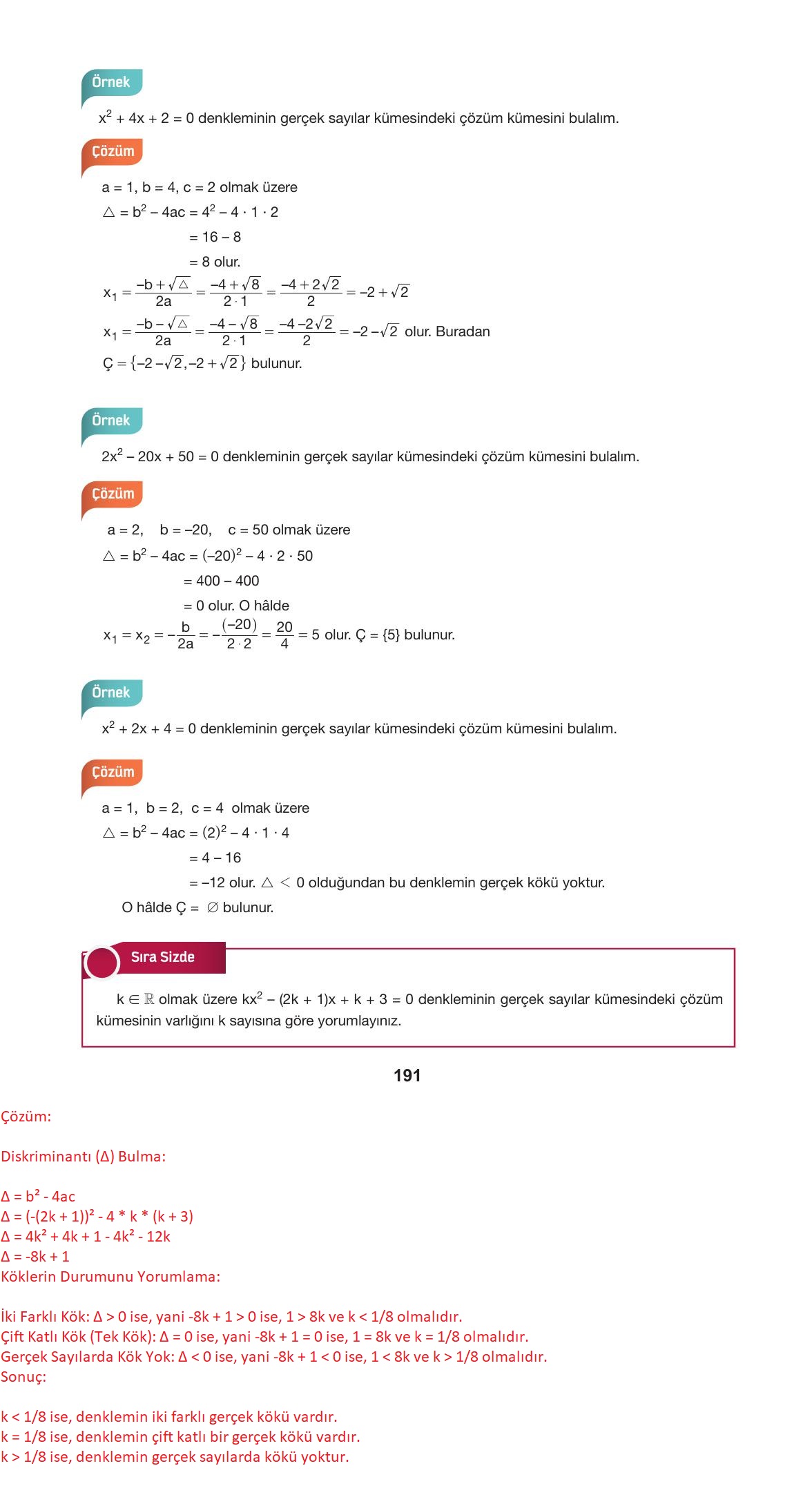 10. Sınıf Hecce Yayıncılık Matematik Ders Kitabı Sayfa 191 Cevapları 10. Sınıf Hecce Yayıncılık Matematik Ders Kitabı Sayfa 191 Cevapları
