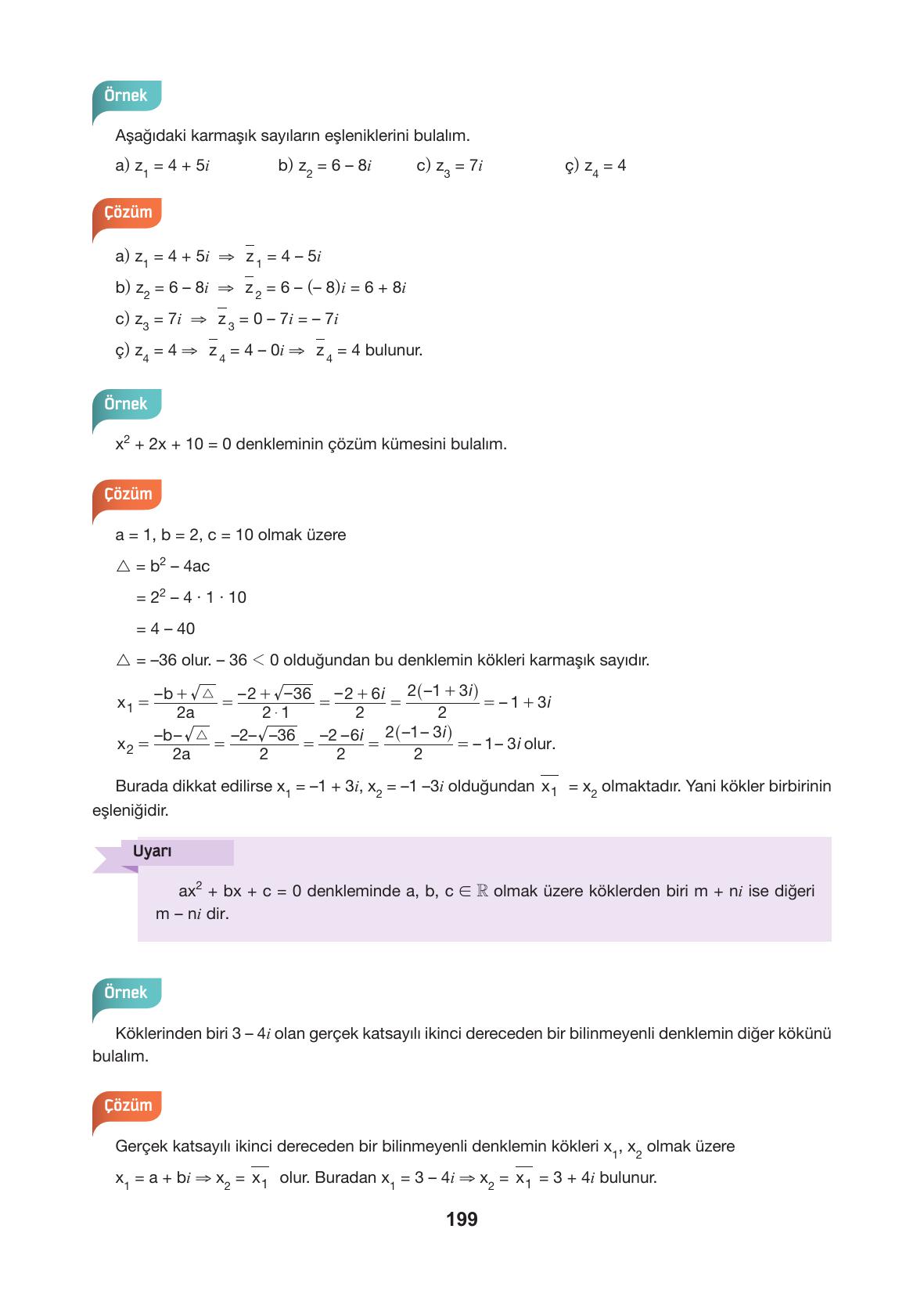 10. Sınıf Hecce Yayıncılık Matematik Ders Kitabı Sayfa 199 Cevapları