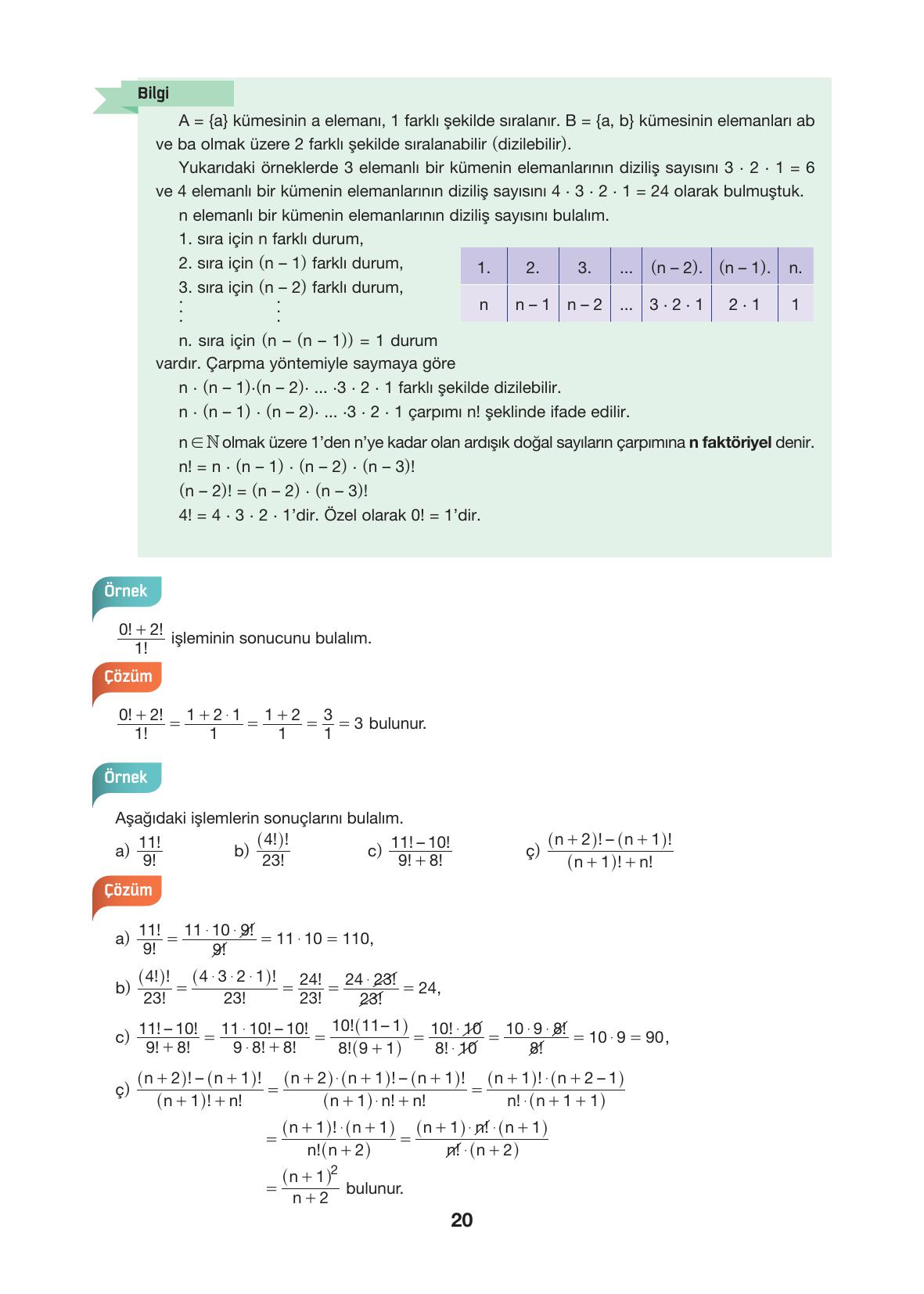 10. Sınıf Hecce Yayıncılık Matematik Ders Kitabı Sayfa 20 Cevapları 10. Sınıf Hecce Yayıncılık Matematik Ders Kitabı Sayfa 20 Cevapları