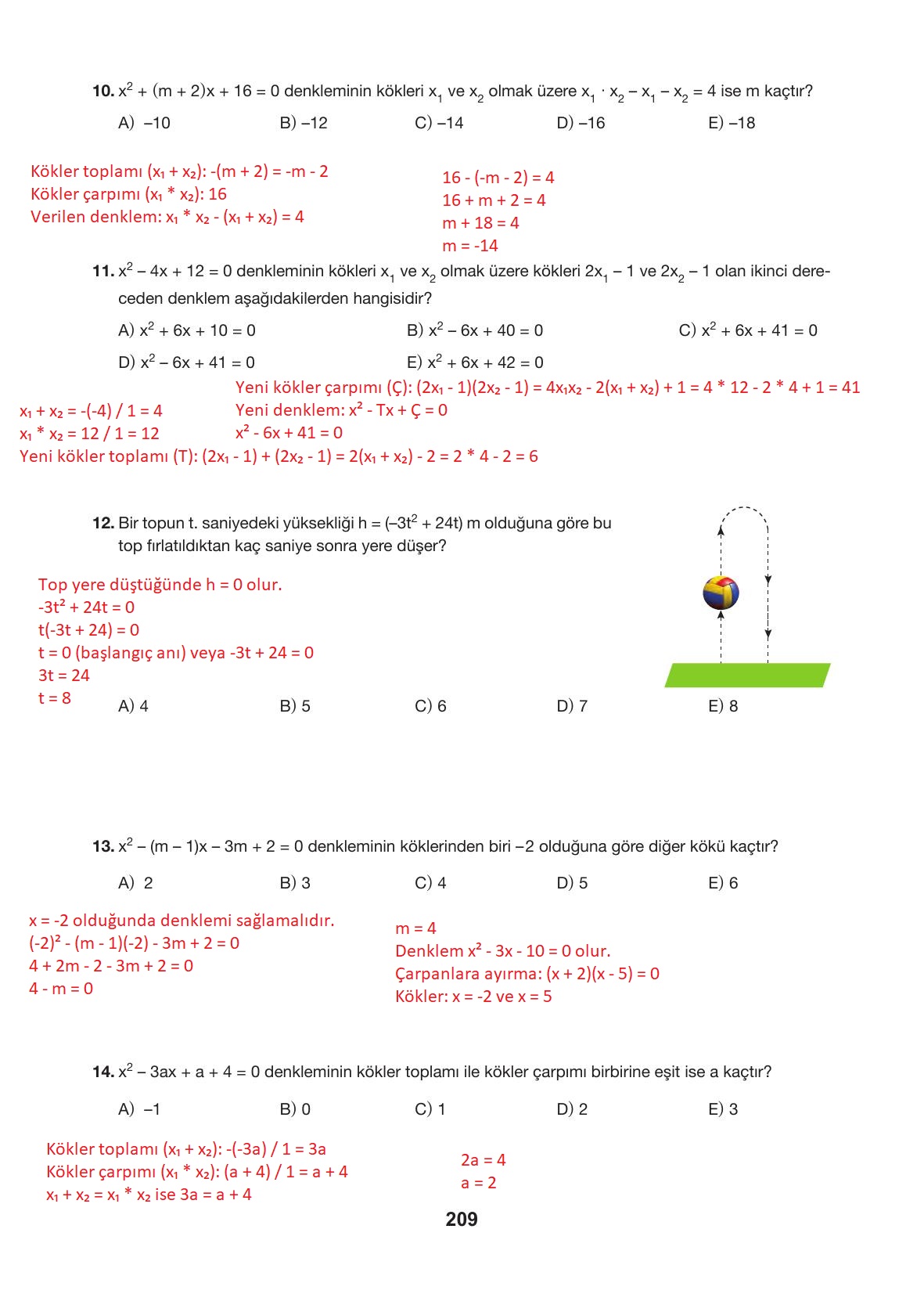 10. Sınıf Hecce Yayıncılık Matematik Ders Kitabı Sayfa 209 Cevapları 10. Sınıf Hecce Yayıncılık Matematik Ders Kitabı Sayfa 209 Cevapları