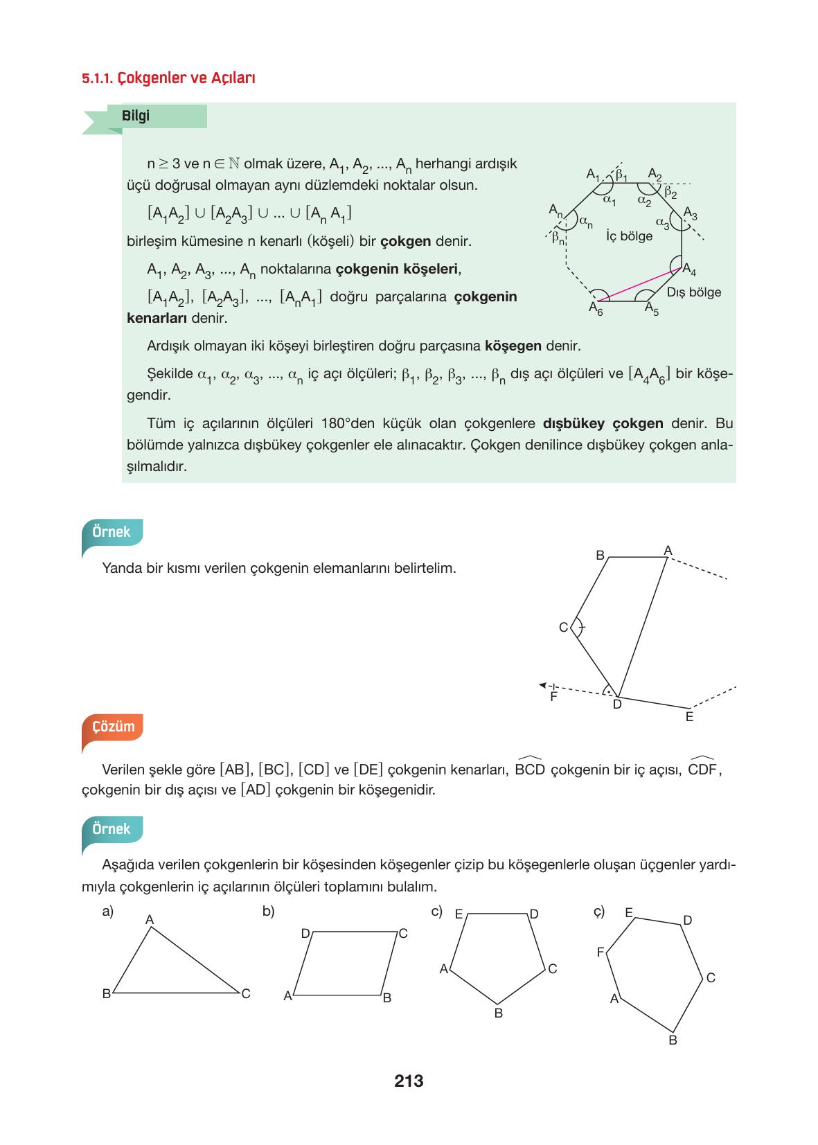 10. Sınıf Hecce Yayıncılık Matematik Ders Kitabı Sayfa 213 Cevapları