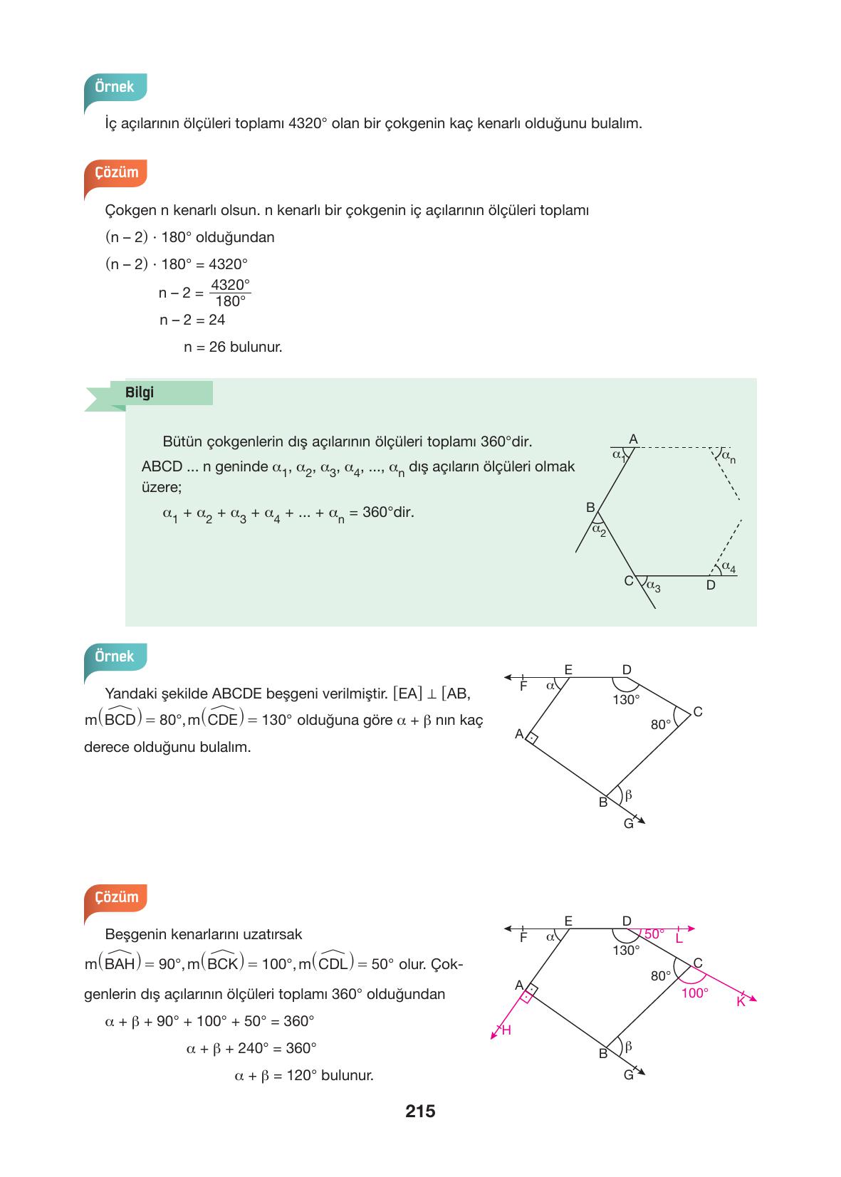 10. Sınıf Hecce Yayıncılık Matematik Ders Kitabı Sayfa 215 Cevapları 10. Sınıf Hecce Yayıncılık Matematik Ders Kitabı Sayfa 215 Cevapları