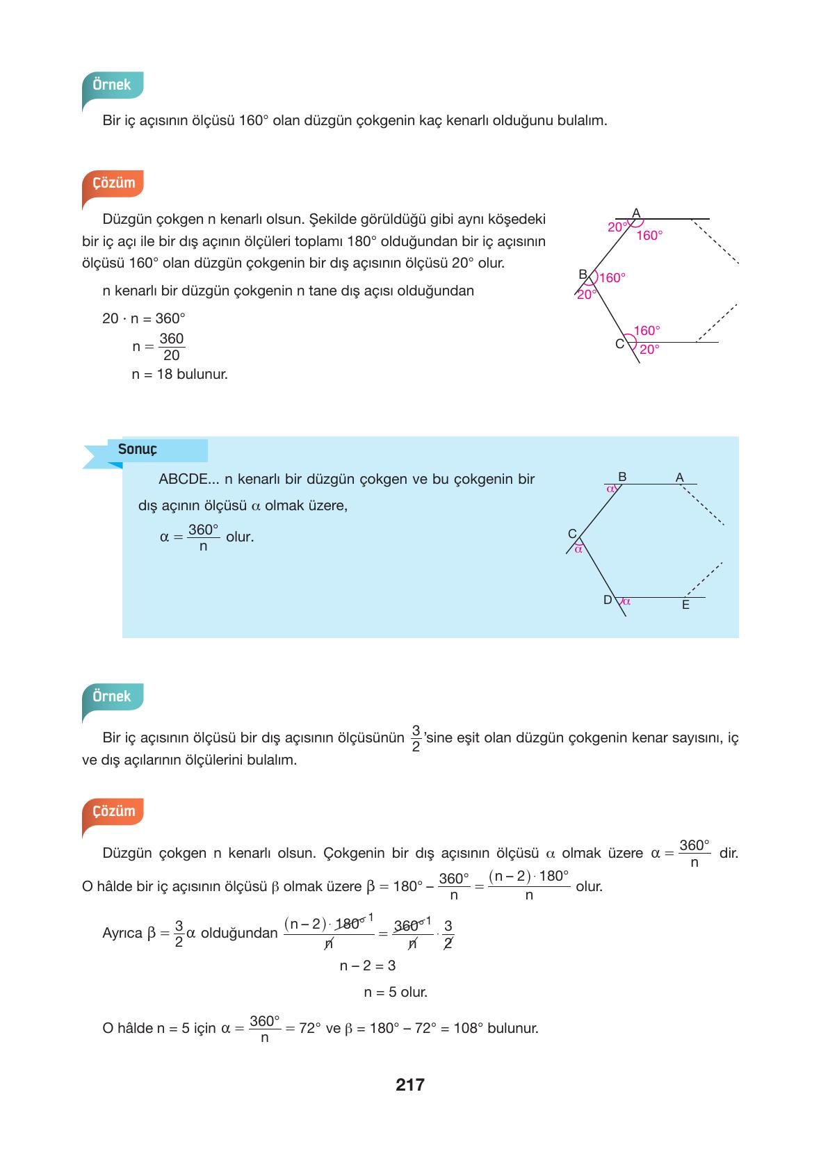10. Sınıf Hecce Yayıncılık Matematik Ders Kitabı Sayfa 217 Cevapları