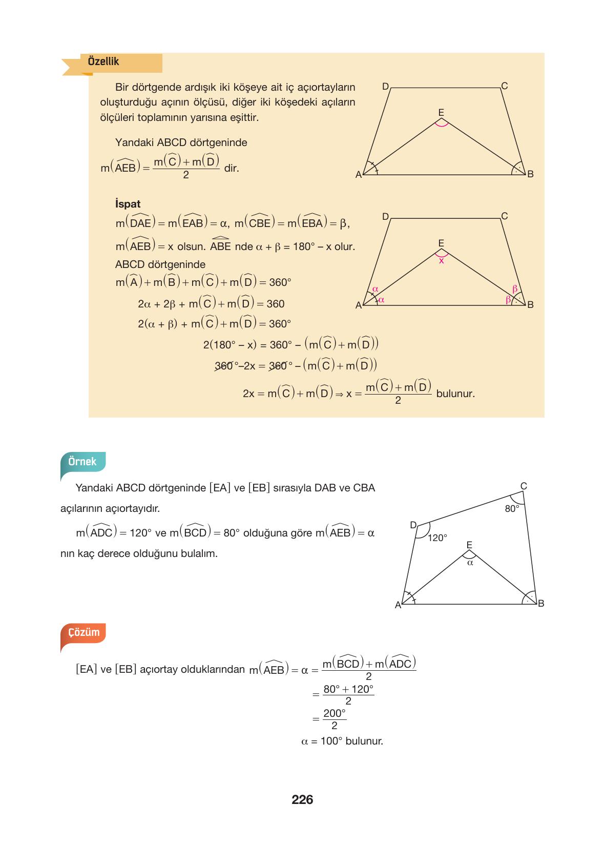10. Sınıf Hecce Yayıncılık Matematik Ders Kitabı Sayfa 226 Cevapları