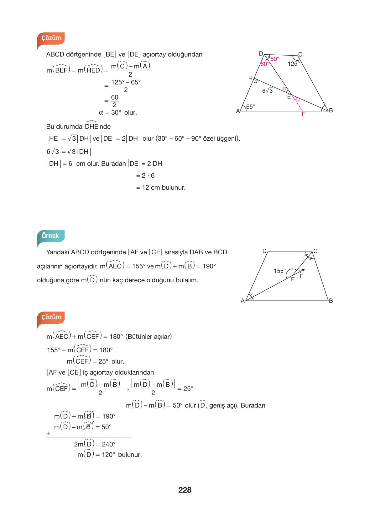 10. Sınıf Hecce Yayıncılık Matematik Ders Kitabı Sayfa 228 Cevapları