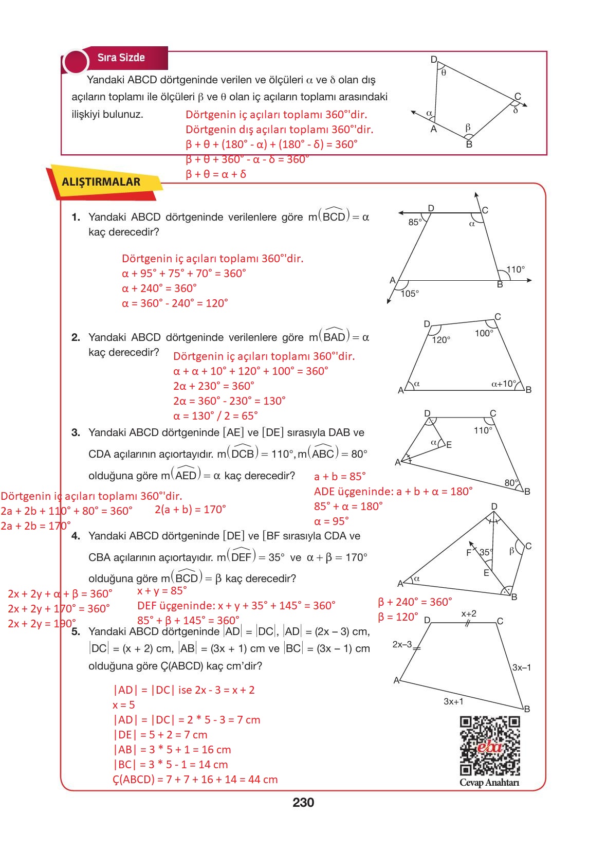 10. Sınıf Hecce Yayıncılık Matematik Ders Kitabı Sayfa 230 Cevapları 10. Sınıf Hecce Yayıncılık Matematik Ders Kitabı Sayfa 230 Cevapları