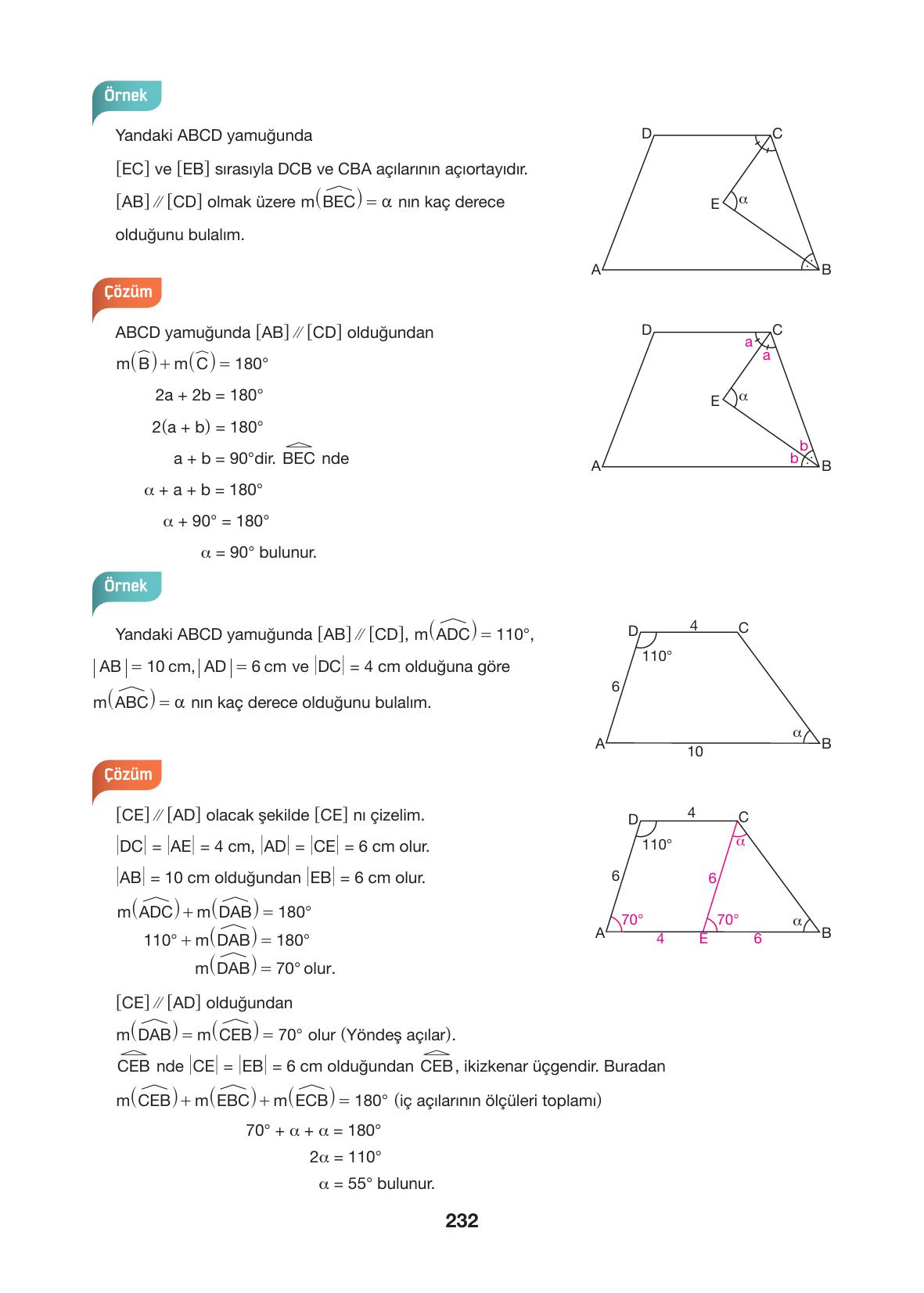 10. Sınıf Hecce Yayıncılık Matematik Ders Kitabı Sayfa 232 Cevapları