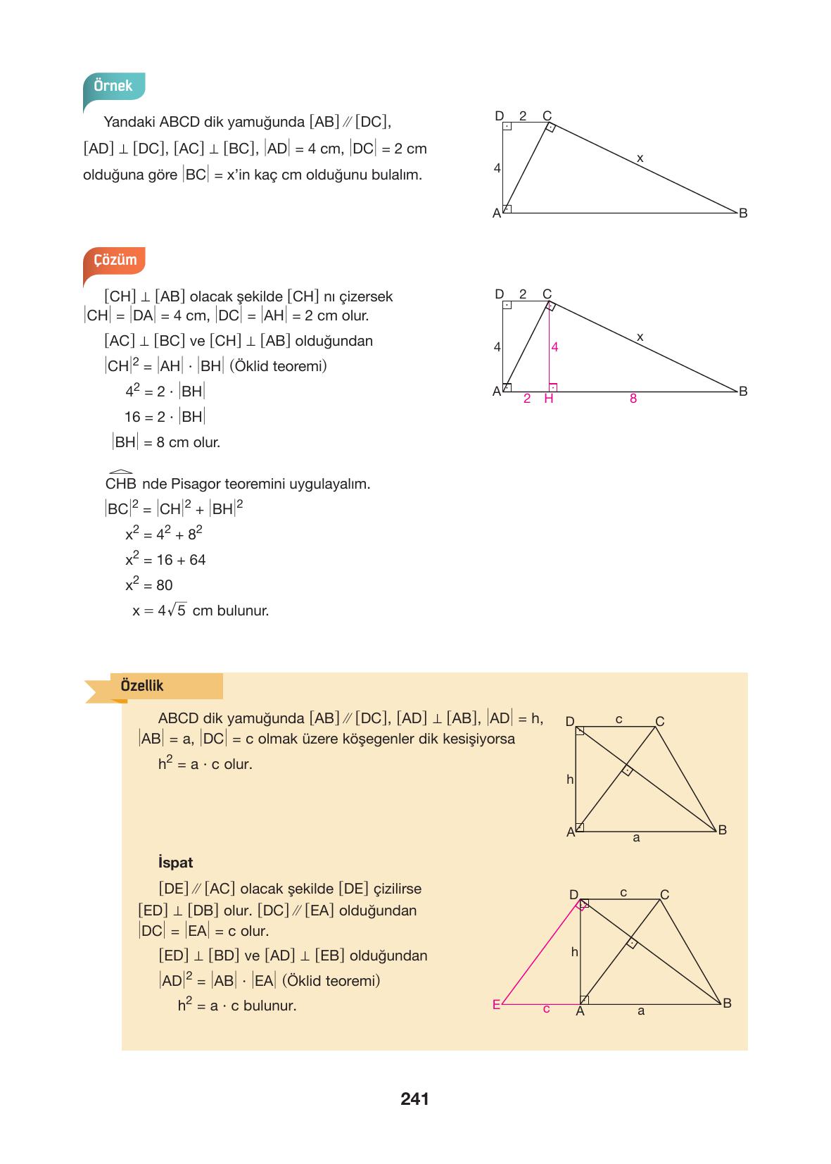 10. Sınıf Hecce Yayıncılık Matematik Ders Kitabı Sayfa 241 Cevapları 10. Sınıf Hecce Yayıncılık Matematik Ders Kitabı Sayfa 241 Cevapları