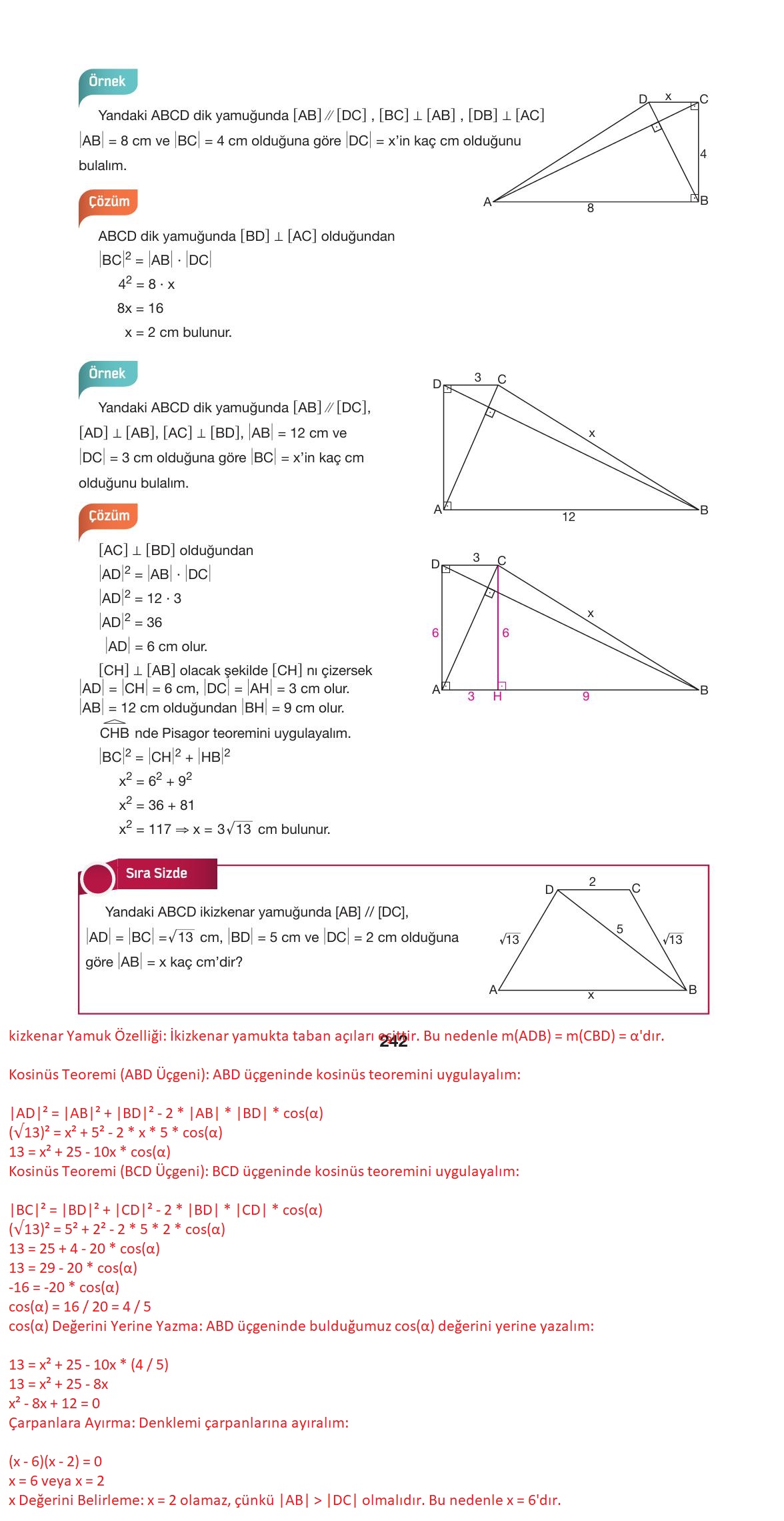 10. Sınıf Hecce Yayıncılık Matematik Ders Kitabı Sayfa 242 Cevapları