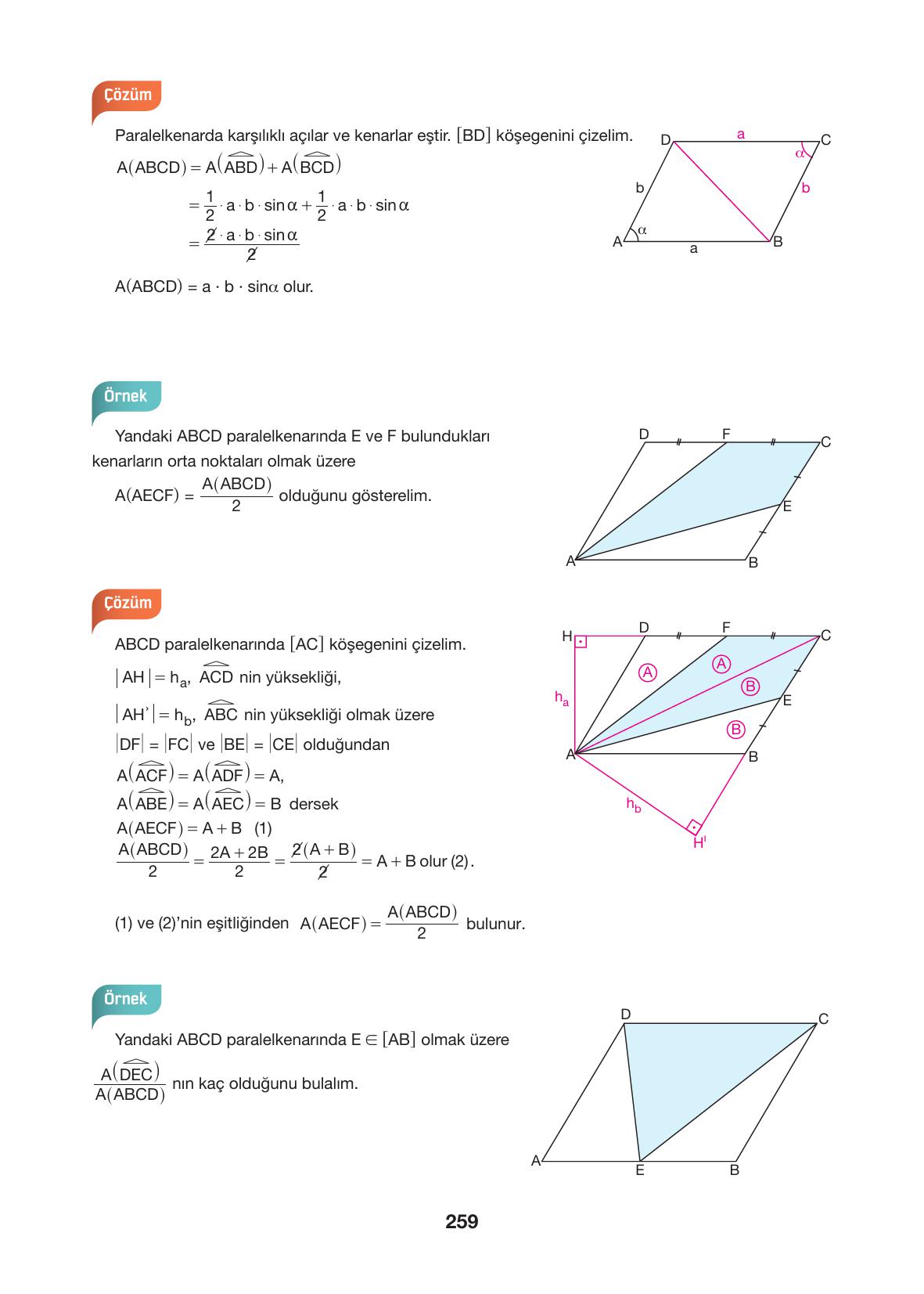 10. Sınıf Hecce Yayıncılık Matematik Ders Kitabı Sayfa 259 Cevapları 10. Sınıf Hecce Yayıncılık Matematik Ders Kitabı Sayfa 259 Cevapları