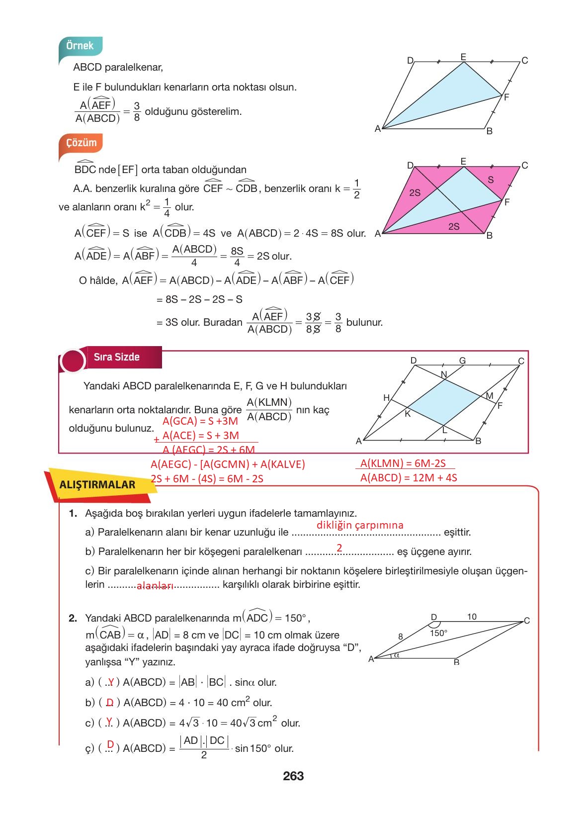 10. Sınıf Hecce Yayıncılık Matematik Ders Kitabı Sayfa 263 Cevapları 10. Sınıf Hecce Yayıncılık Matematik Ders Kitabı Sayfa 263 Cevapları