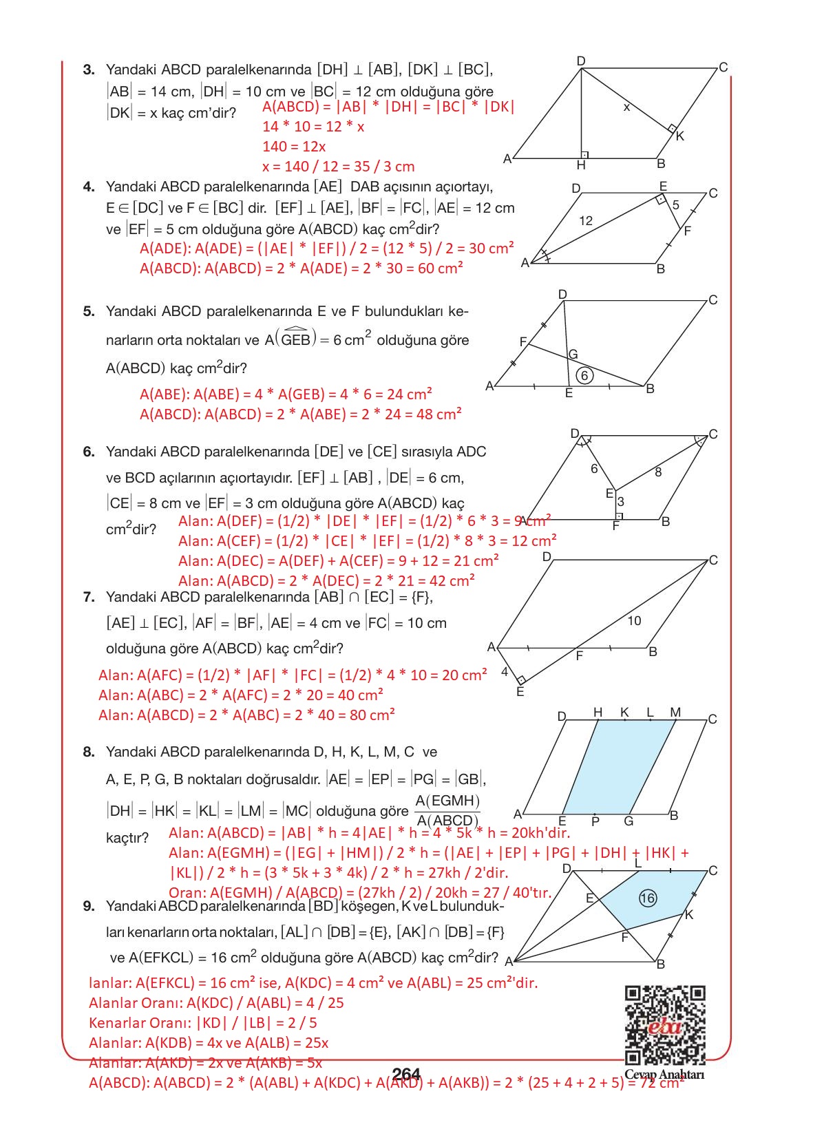 10. Sınıf Hecce Yayıncılık Matematik Ders Kitabı Sayfa 264 Cevapları 10. Sınıf Hecce Yayıncılık Matematik Ders Kitabı Sayfa 264 Cevapları