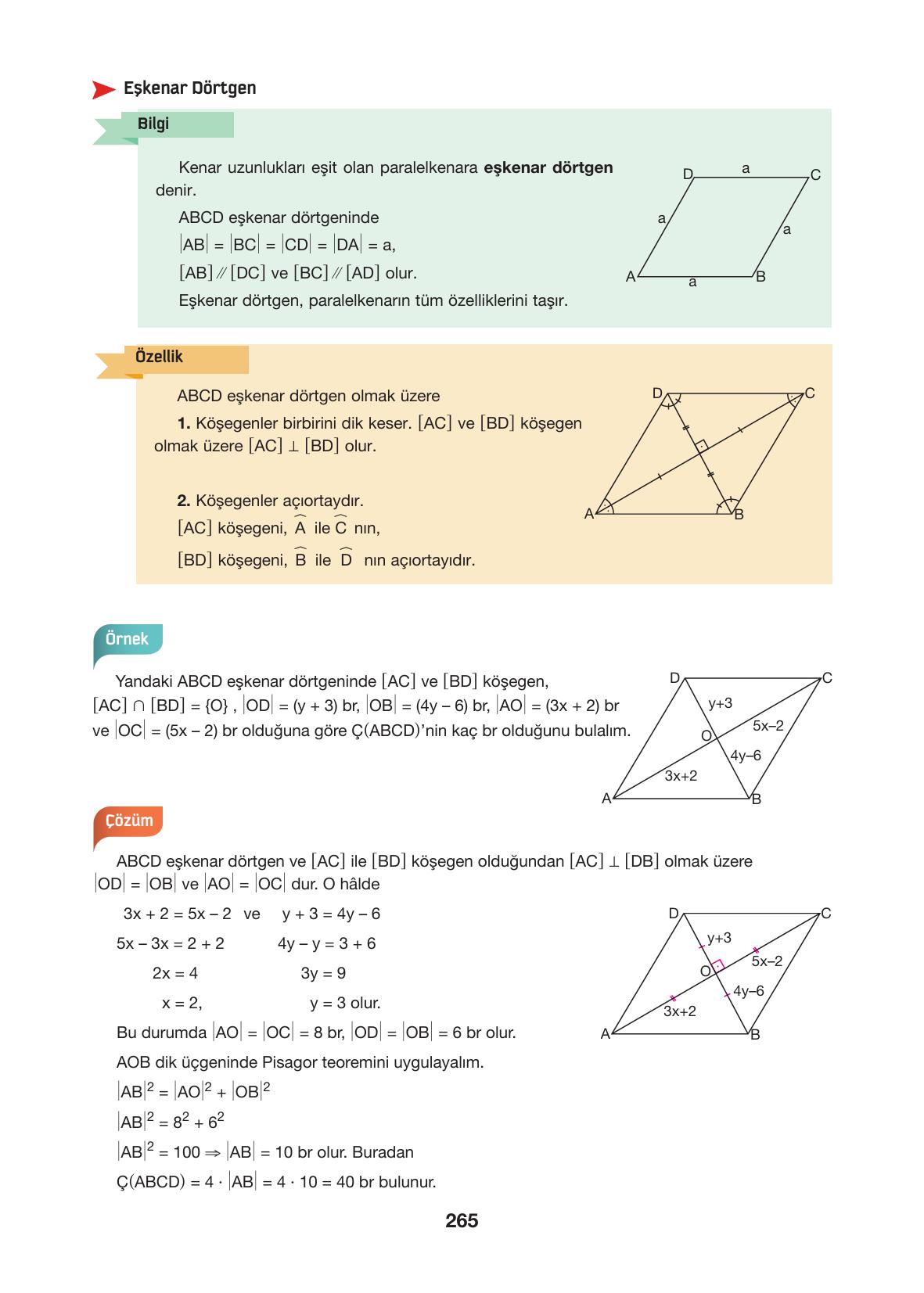 10. Sınıf Hecce Yayıncılık Matematik Ders Kitabı Sayfa 265 Cevapları 10. Sınıf Hecce Yayıncılık Matematik Ders Kitabı Sayfa 265 Cevapları