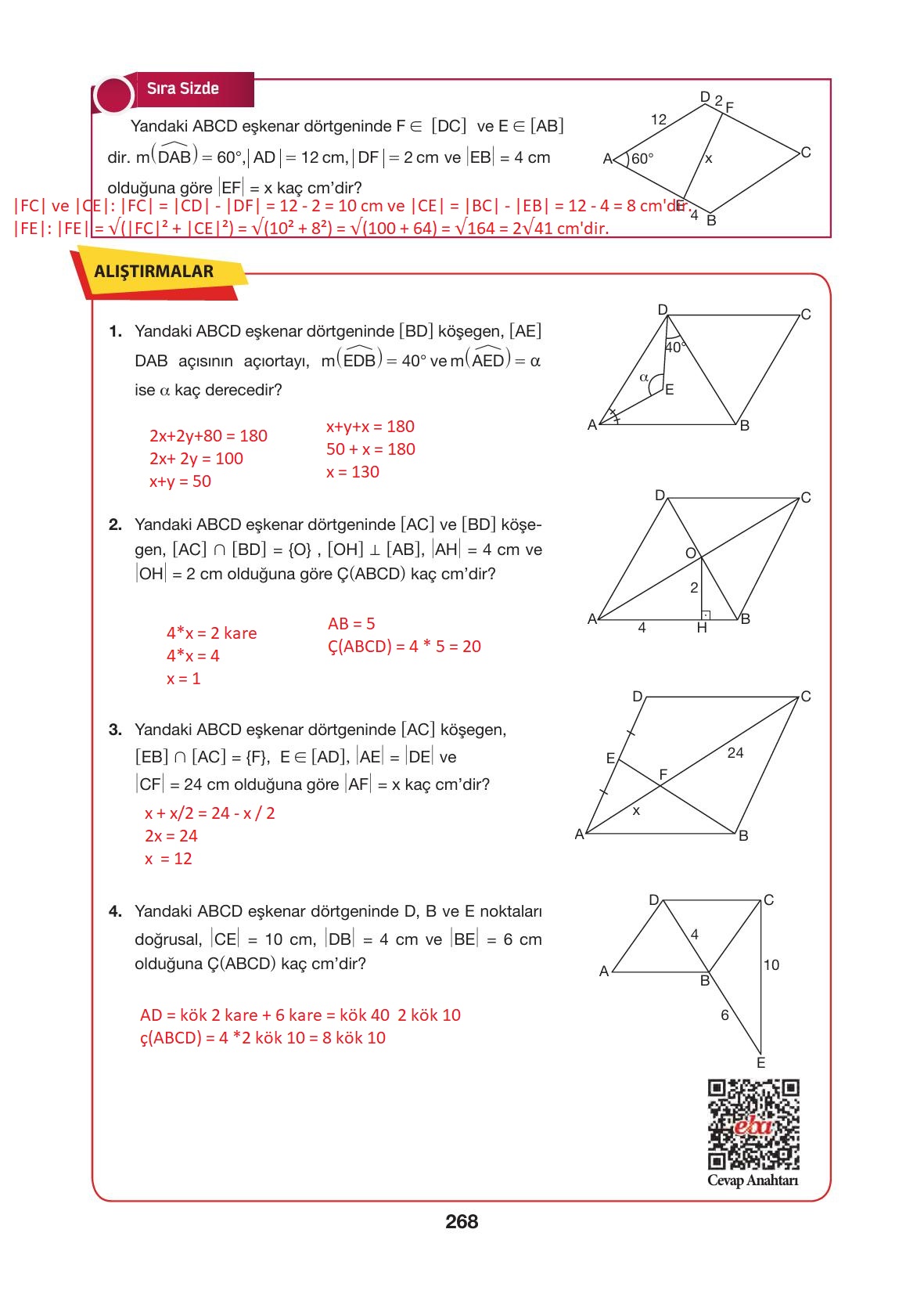 10. Sınıf Hecce Yayıncılık Matematik Ders Kitabı Sayfa 268 Cevapları 10. Sınıf Hecce Yayıncılık Matematik Ders Kitabı Sayfa 268 Cevapları