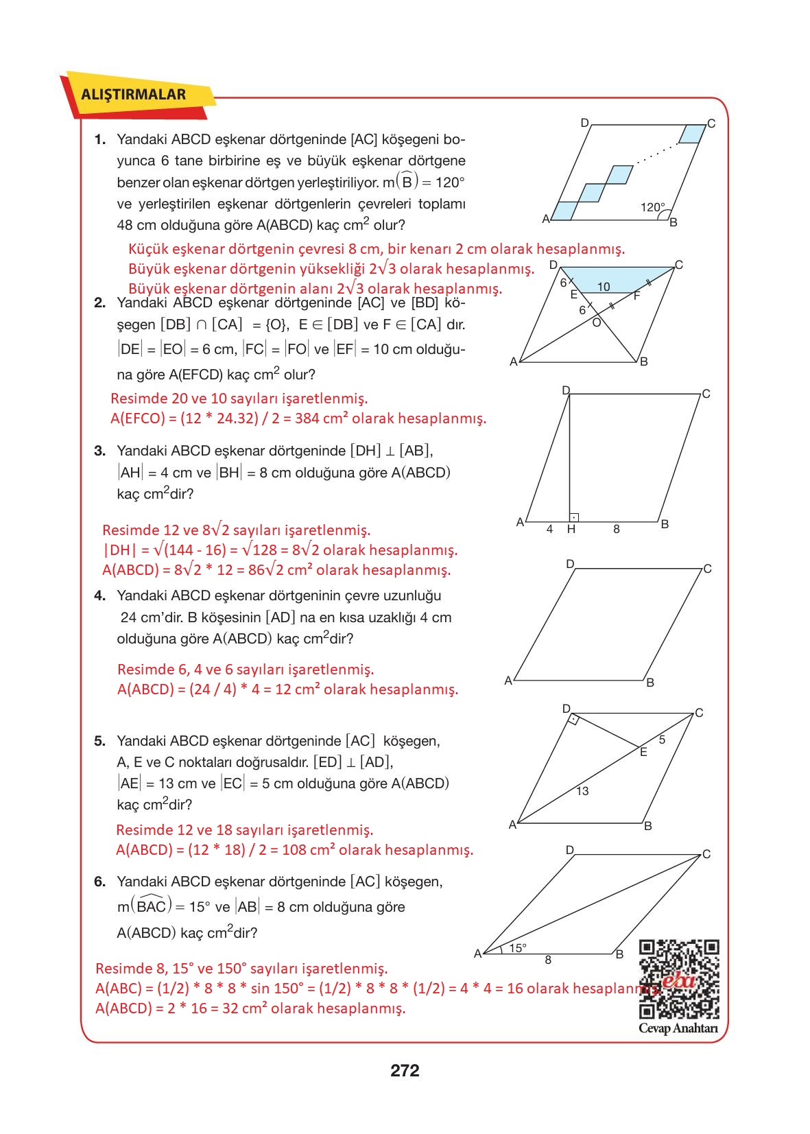 10. Sınıf Hecce Yayıncılık Matematik Ders Kitabı Sayfa 272 Cevapları