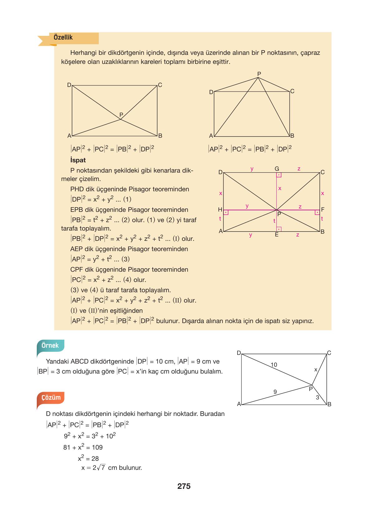 10. Sınıf Hecce Yayıncılık Matematik Ders Kitabı Sayfa 275 Cevapları 10. Sınıf Hecce Yayıncılık Matematik Ders Kitabı Sayfa 275 Cevapları
