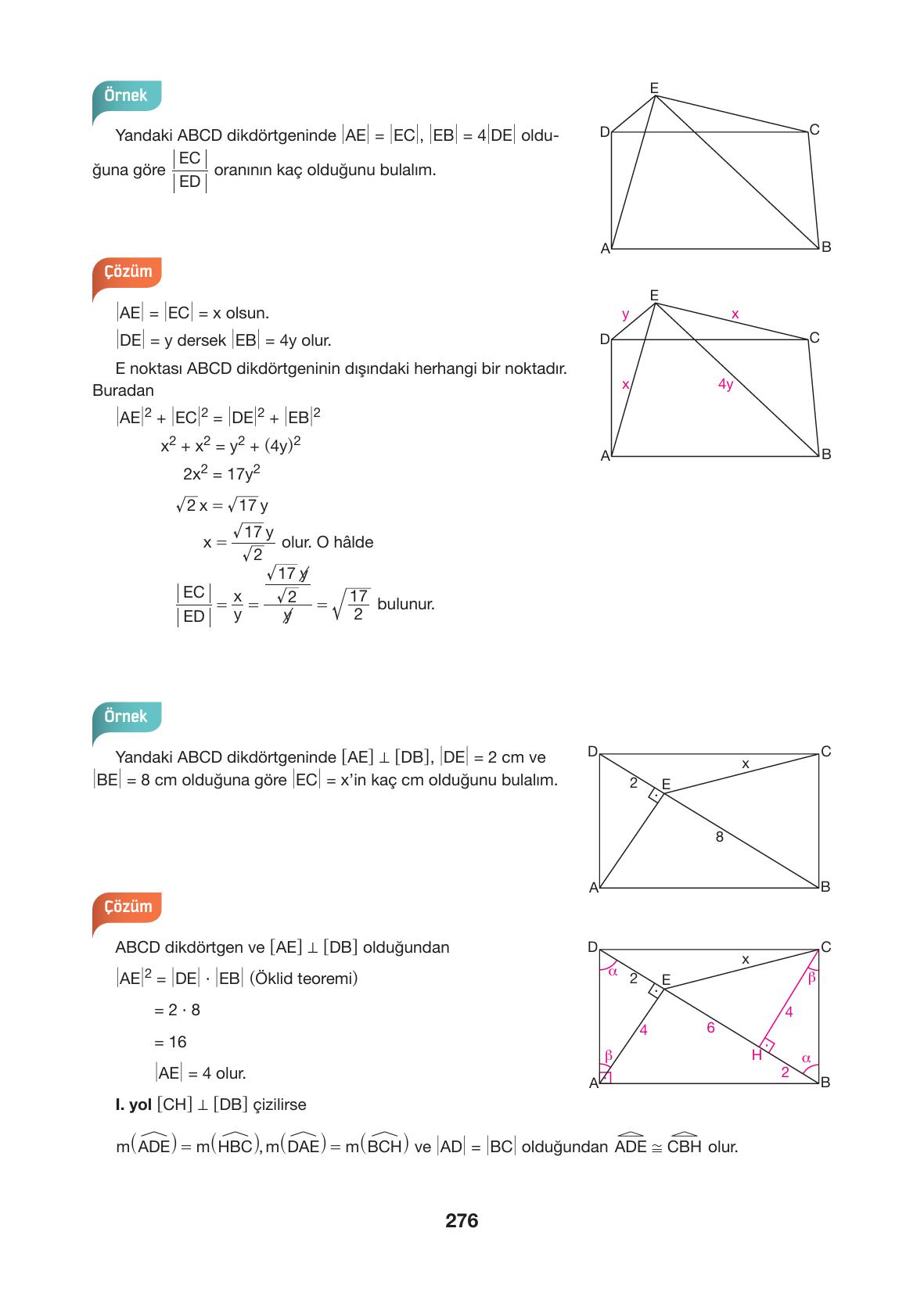 10. Sınıf Hecce Yayıncılık Matematik Ders Kitabı Sayfa 276 Cevapları 10. Sınıf Hecce Yayıncılık Matematik Ders Kitabı Sayfa 276 Cevapları