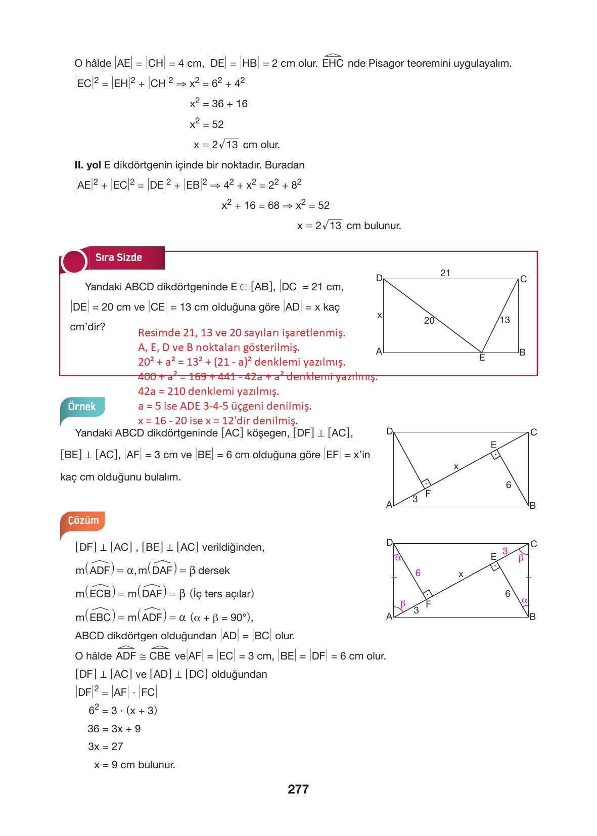 10. Sınıf Hecce Yayıncılık Matematik Ders Kitabı Sayfa 277 Cevapları
