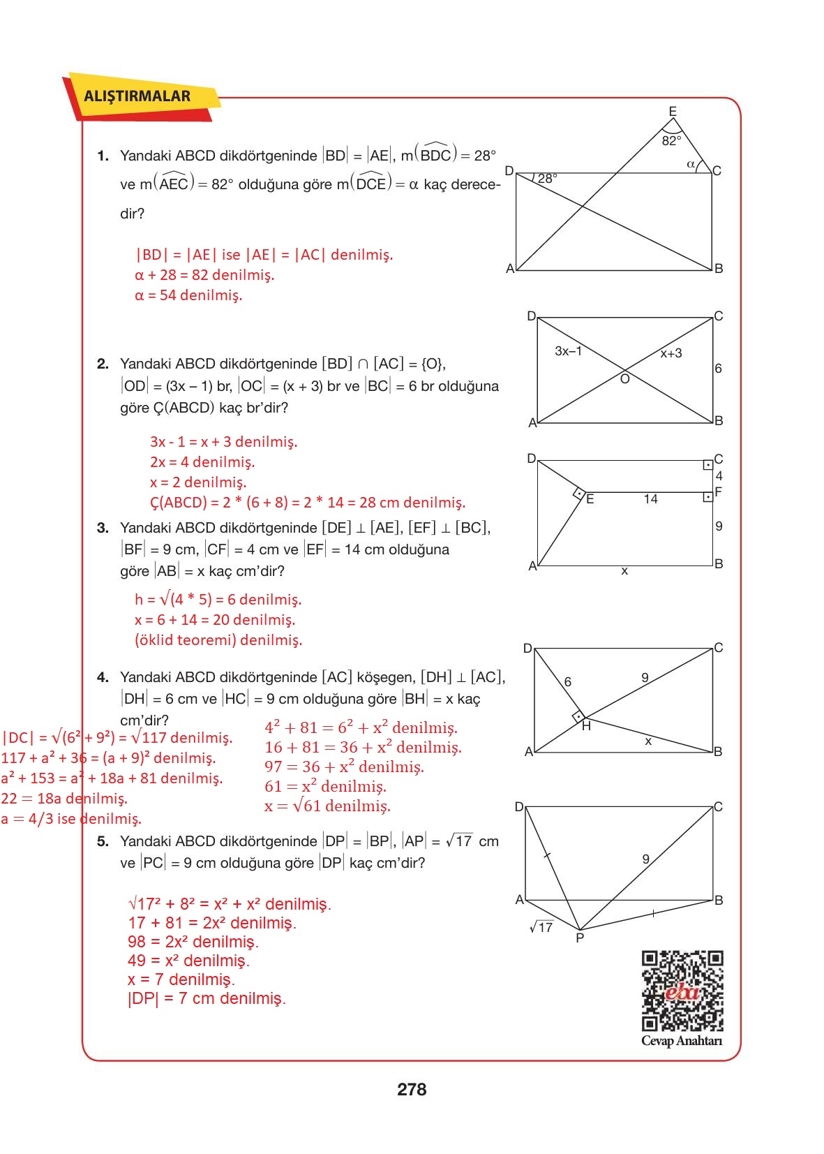 10. Sınıf Hecce Yayıncılık Matematik Ders Kitabı Sayfa 278 Cevapları 10. Sınıf Hecce Yayıncılık Matematik Ders Kitabı Sayfa 278 Cevapları