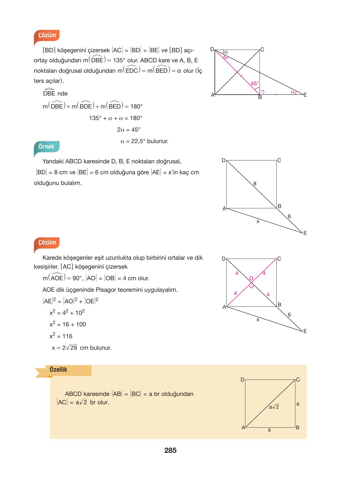 10. Sınıf Hecce Yayıncılık Matematik Ders Kitabı Sayfa 285 Cevapları