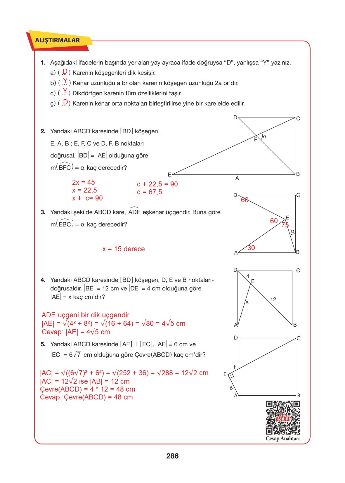10. Sınıf Hecce Yayıncılık Matematik Ders Kitabı Sayfa 286 Cevapları 10. Sınıf Hecce Yayıncılık Matematik Ders Kitabı Sayfa 286 Cevapları