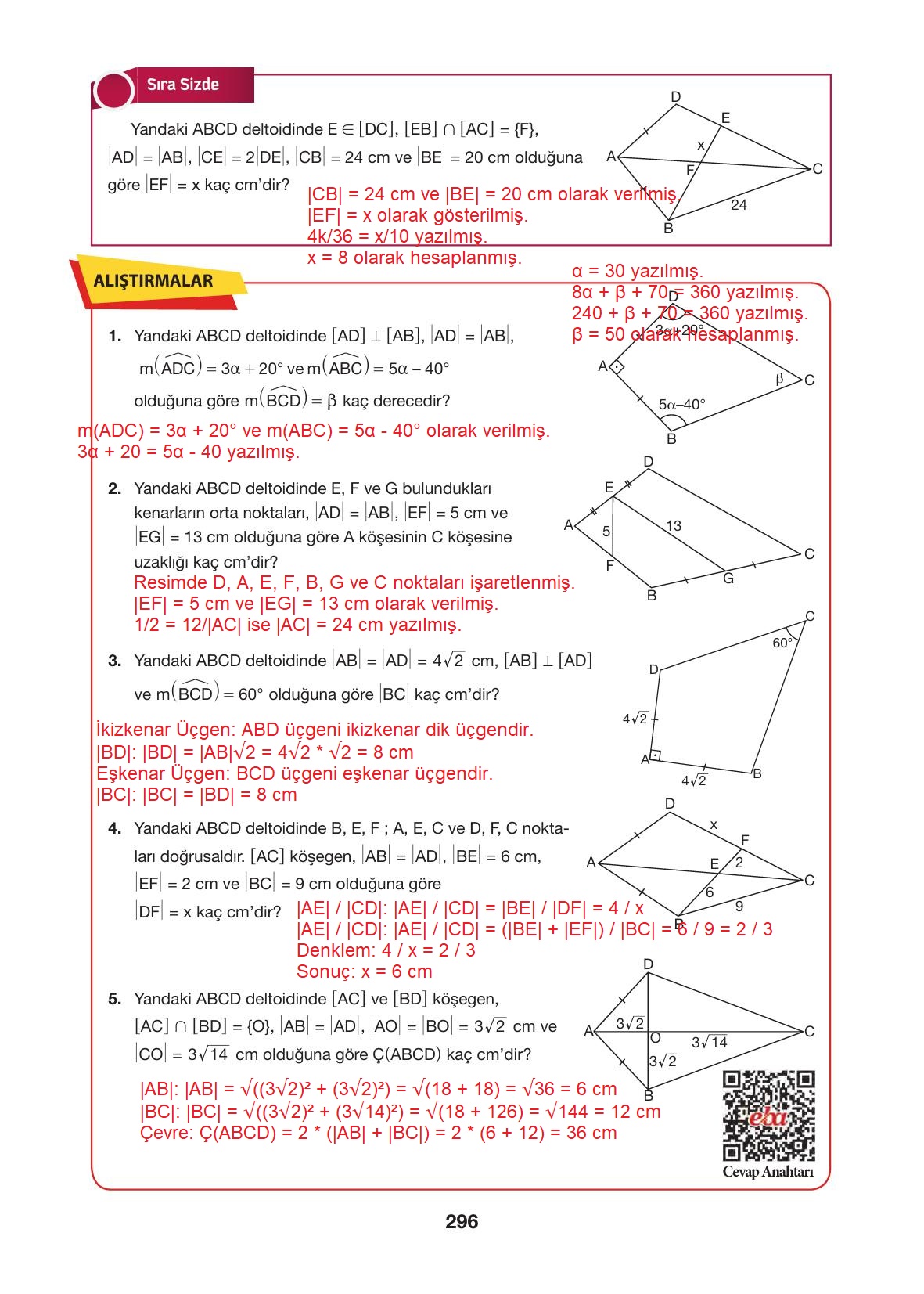 10. Sınıf Hecce Yayıncılık Matematik Ders Kitabı Sayfa 296 Cevapları 10. Sınıf Hecce Yayıncılık Matematik Ders Kitabı Sayfa 296 Cevapları