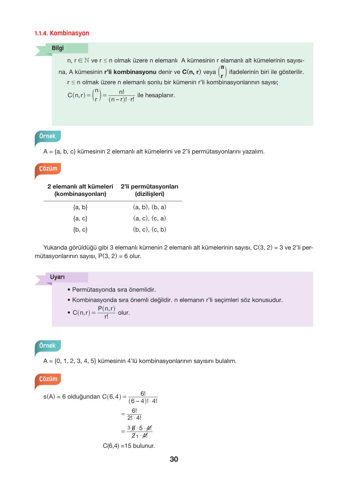 10. Sınıf Hecce Yayıncılık Matematik Ders Kitabı Sayfa 30 Cevapları