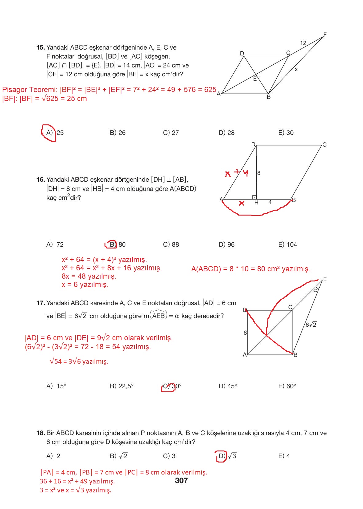 10. Sınıf Hecce Yayıncılık Matematik Ders Kitabı Sayfa 307 Cevapları 10. Sınıf Hecce Yayıncılık Matematik Ders Kitabı Sayfa 307 Cevapları