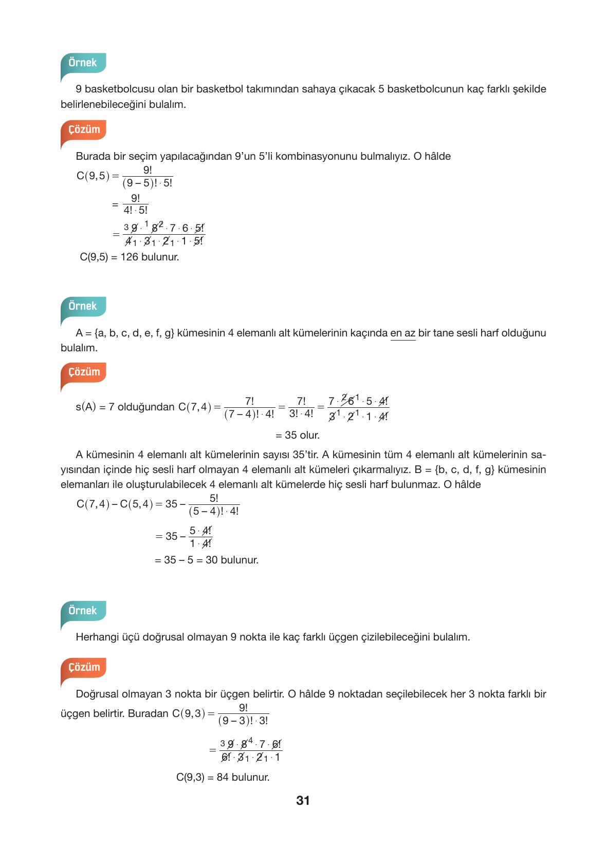 10. Sınıf Hecce Yayıncılık Matematik Ders Kitabı Sayfa 31 Cevapları 10. Sınıf Hecce Yayıncılık Matematik Ders Kitabı Sayfa 31 Cevapları