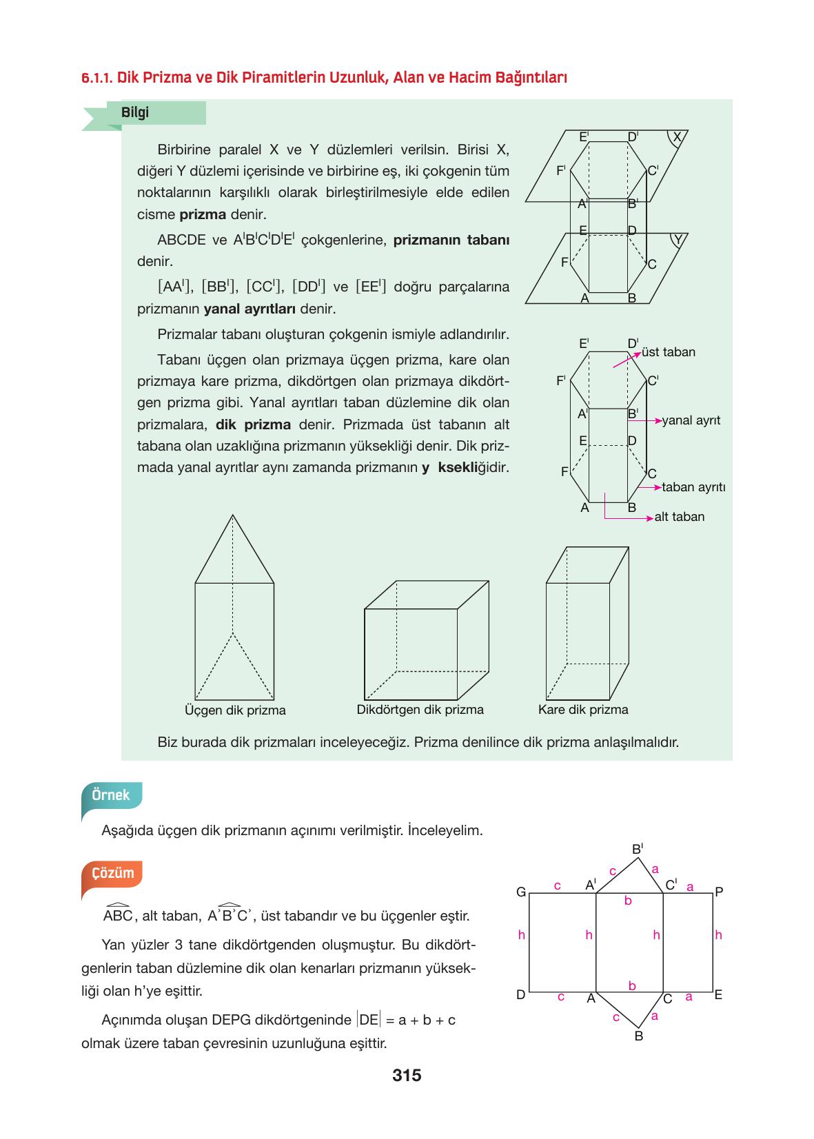 10. Sınıf Hecce Yayıncılık Matematik Ders Kitabı Sayfa 315 Cevapları 10. Sınıf Hecce Yayıncılık Matematik Ders Kitabı Sayfa 315 Cevapları