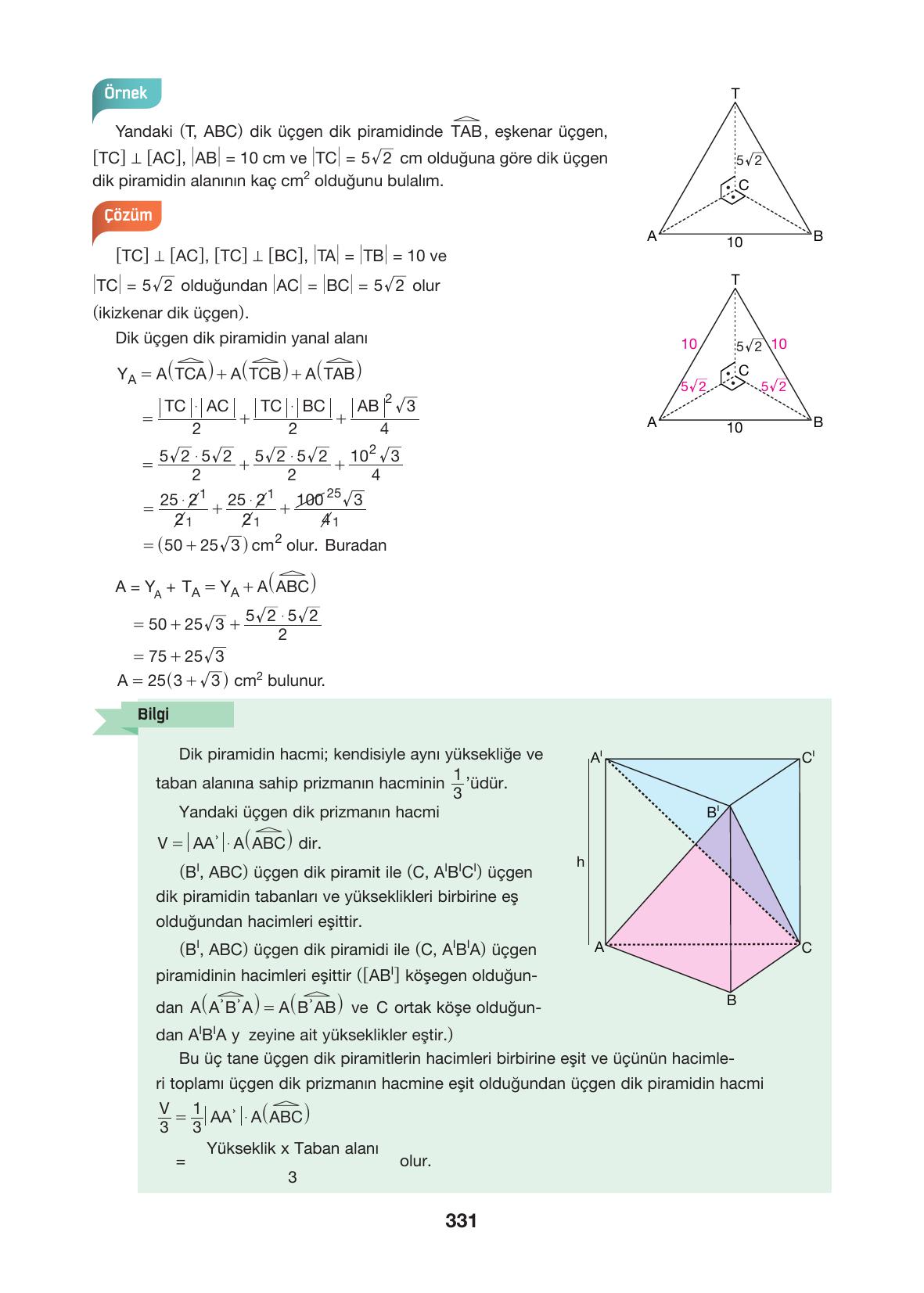 10. Sınıf Hecce Yayıncılık Matematik Ders Kitabı Sayfa 331 Cevapları 10. Sınıf Hecce Yayıncılık Matematik Ders Kitabı Sayfa 331 Cevapları