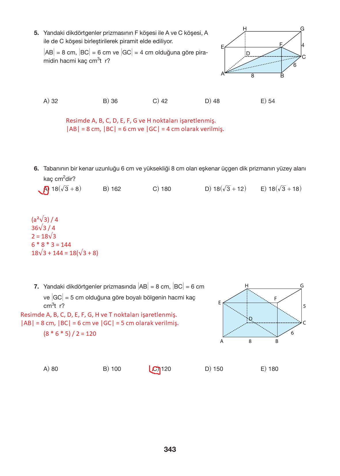 10. Sınıf Hecce Yayıncılık Matematik Ders Kitabı Sayfa 343 Cevapları 10. Sınıf Hecce Yayıncılık Matematik Ders Kitabı Sayfa 343 Cevapları