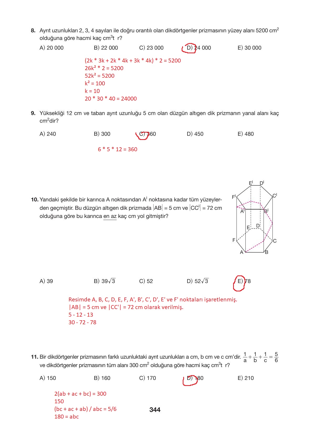 10. Sınıf Hecce Yayıncılık Matematik Ders Kitabı Sayfa 344 Cevapları 10. Sınıf Hecce Yayıncılık Matematik Ders Kitabı Sayfa 344 Cevapları