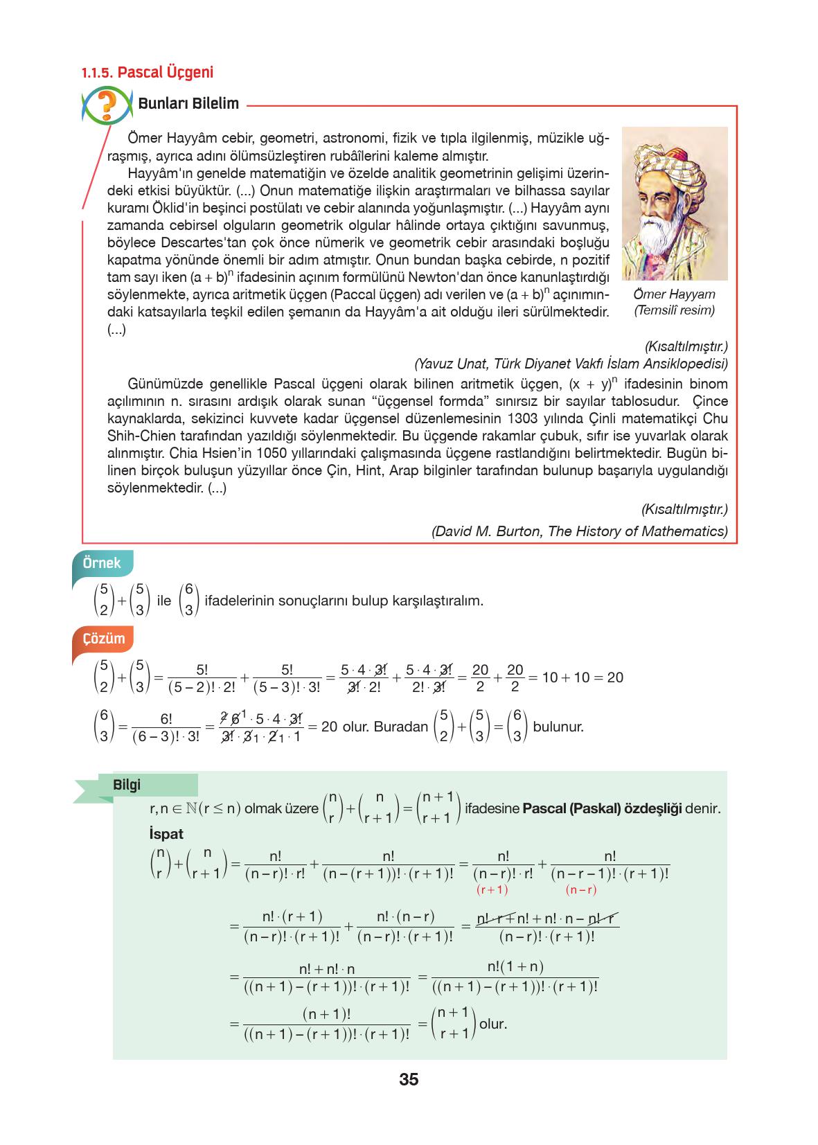 10. Sınıf Hecce Yayıncılık Matematik Ders Kitabı Sayfa 35 Cevapları