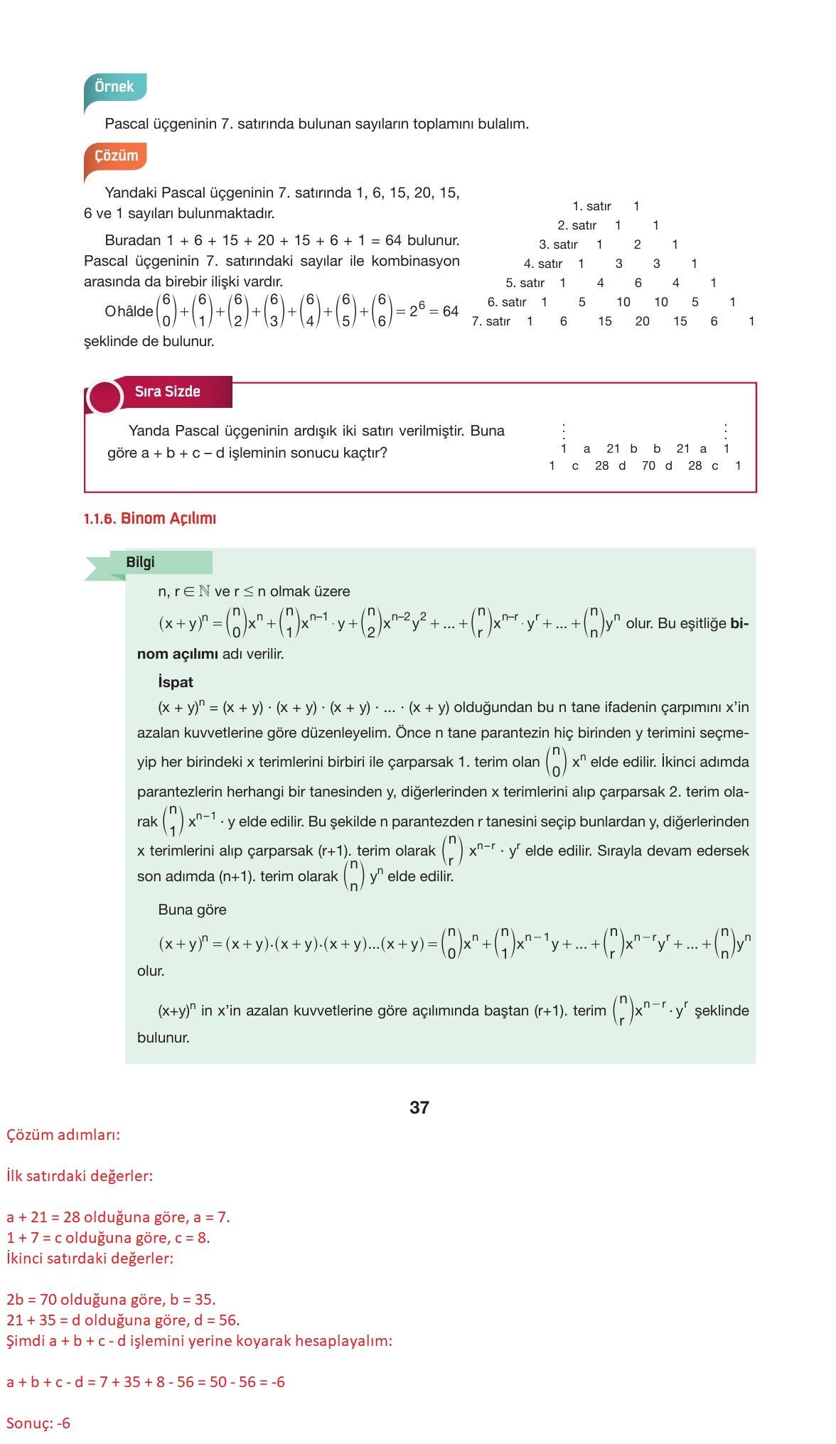 10. Sınıf Hecce Yayıncılık Matematik Ders Kitabı Sayfa 37 Cevapları 10. Sınıf Hecce Yayıncılık Matematik Ders Kitabı Sayfa 37 Cevapları