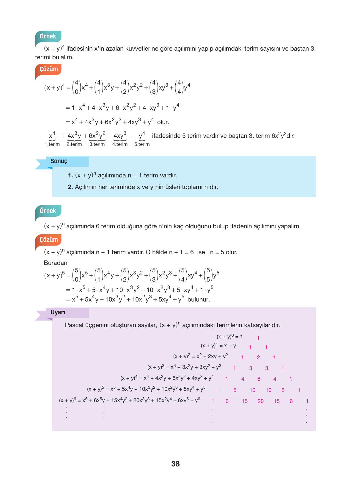 10. Sınıf Hecce Yayıncılık Matematik Ders Kitabı Sayfa 38 Cevapları 10. Sınıf Hecce Yayıncılık Matematik Ders Kitabı Sayfa 38 Cevapları