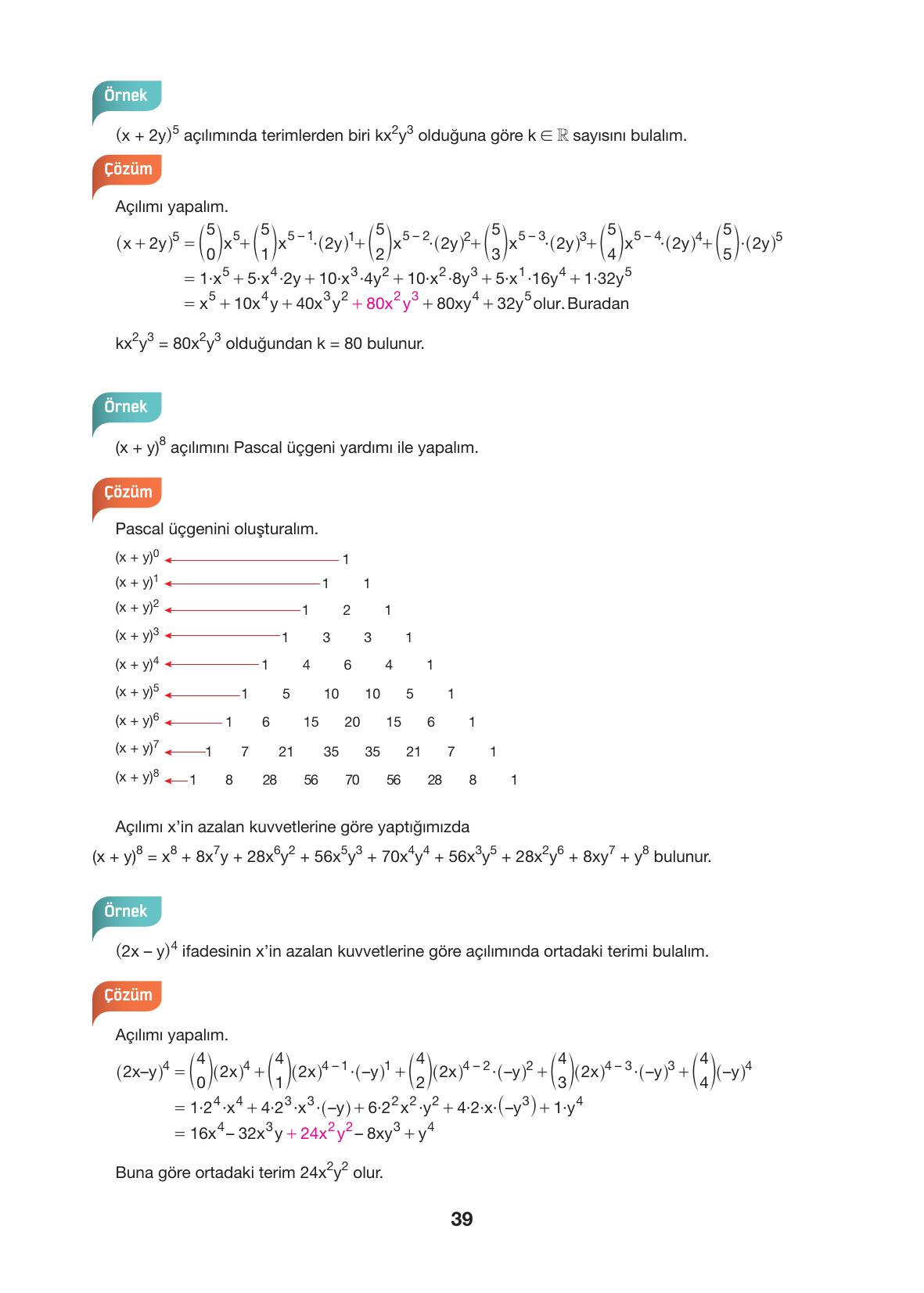 10. Sınıf Hecce Yayıncılık Matematik Ders Kitabı Sayfa 39 Cevapları 10. Sınıf Hecce Yayıncılık Matematik Ders Kitabı Sayfa 39 Cevapları