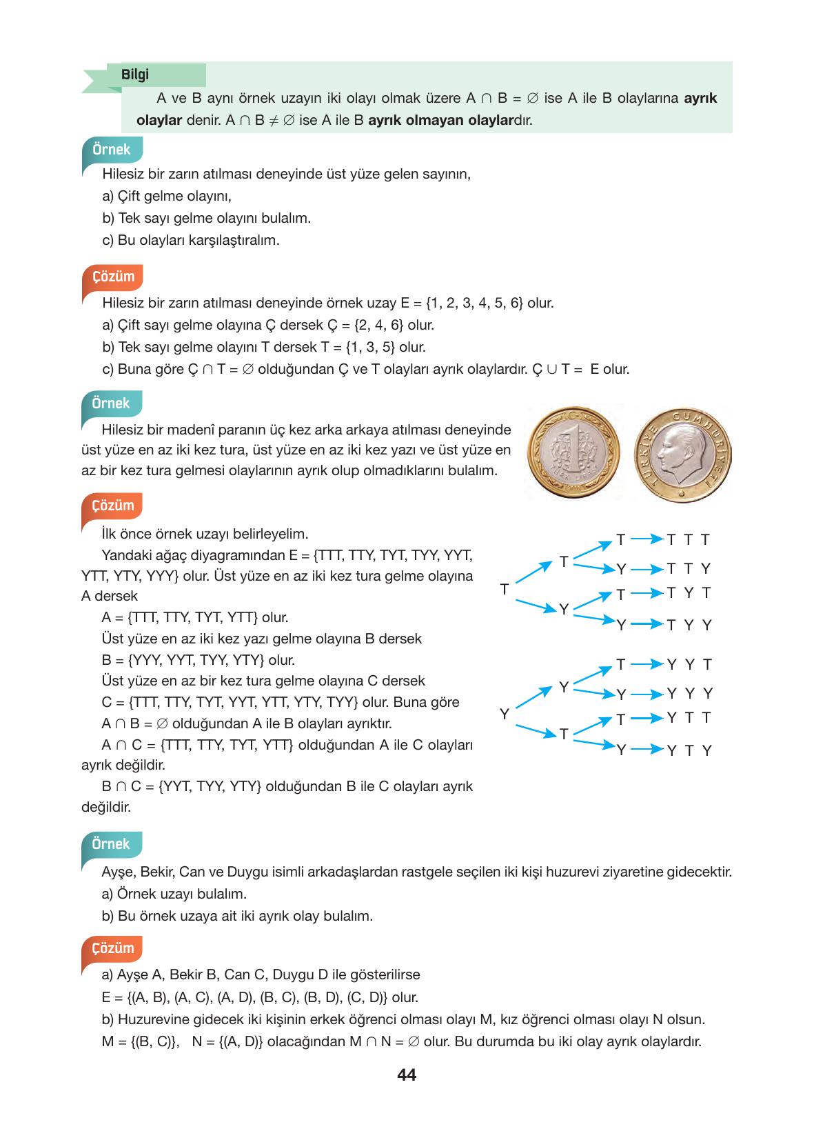 10. Sınıf Hecce Yayıncılık Matematik Ders Kitabı Sayfa 44 Cevapları 10. Sınıf Hecce Yayıncılık Matematik Ders Kitabı Sayfa 44 Cevapları