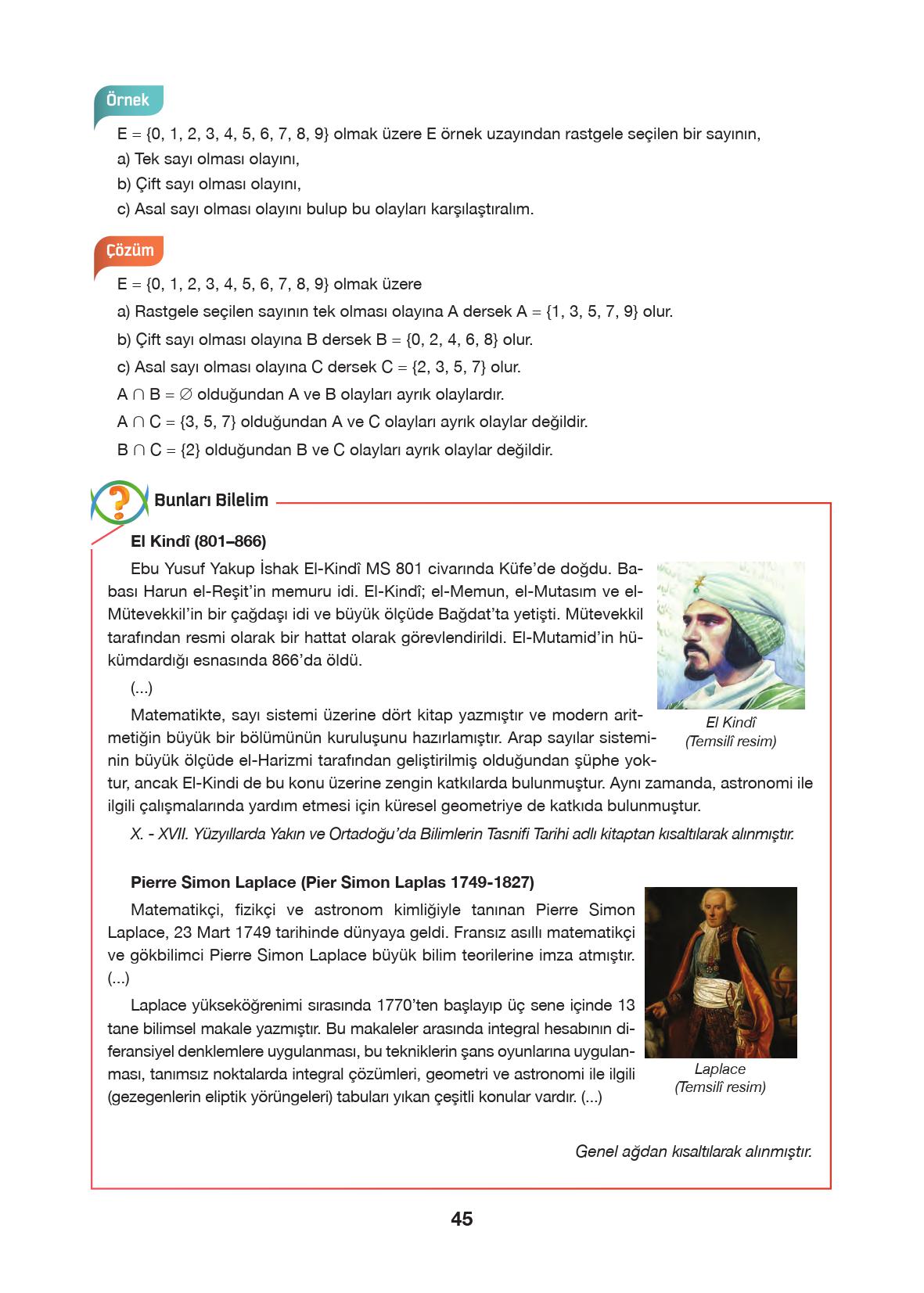 10. Sınıf Hecce Yayıncılık Matematik Ders Kitabı Sayfa 45 Cevapları