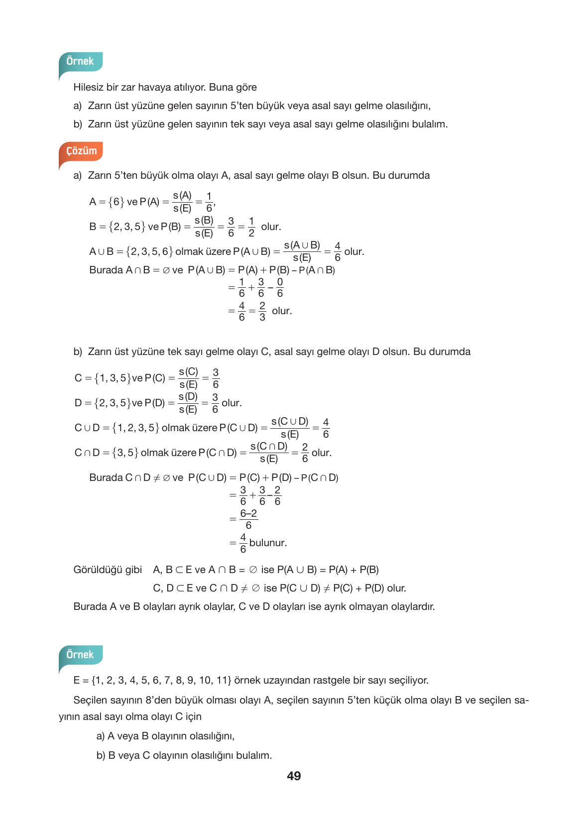 10. Sınıf Hecce Yayıncılık Matematik Ders Kitabı Sayfa 49 Cevapları 10. Sınıf Hecce Yayıncılık Matematik Ders Kitabı Sayfa 49 Cevapları